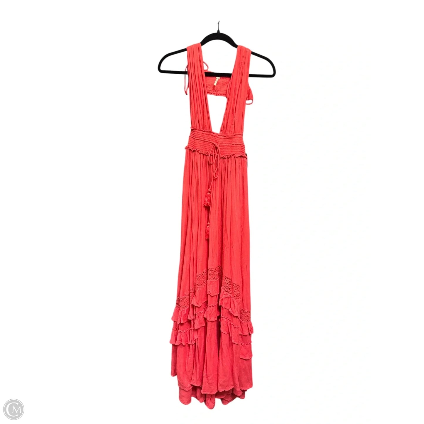 Dress Party Long By Free People In Coral, Size: M