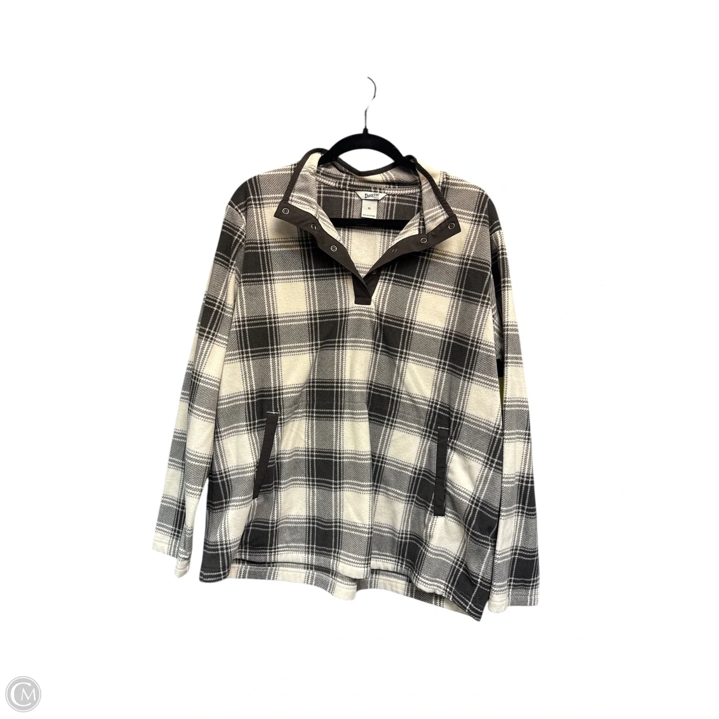 Top Long Sleeve By Duluth Trading In Brown & Cream, Size: Xl