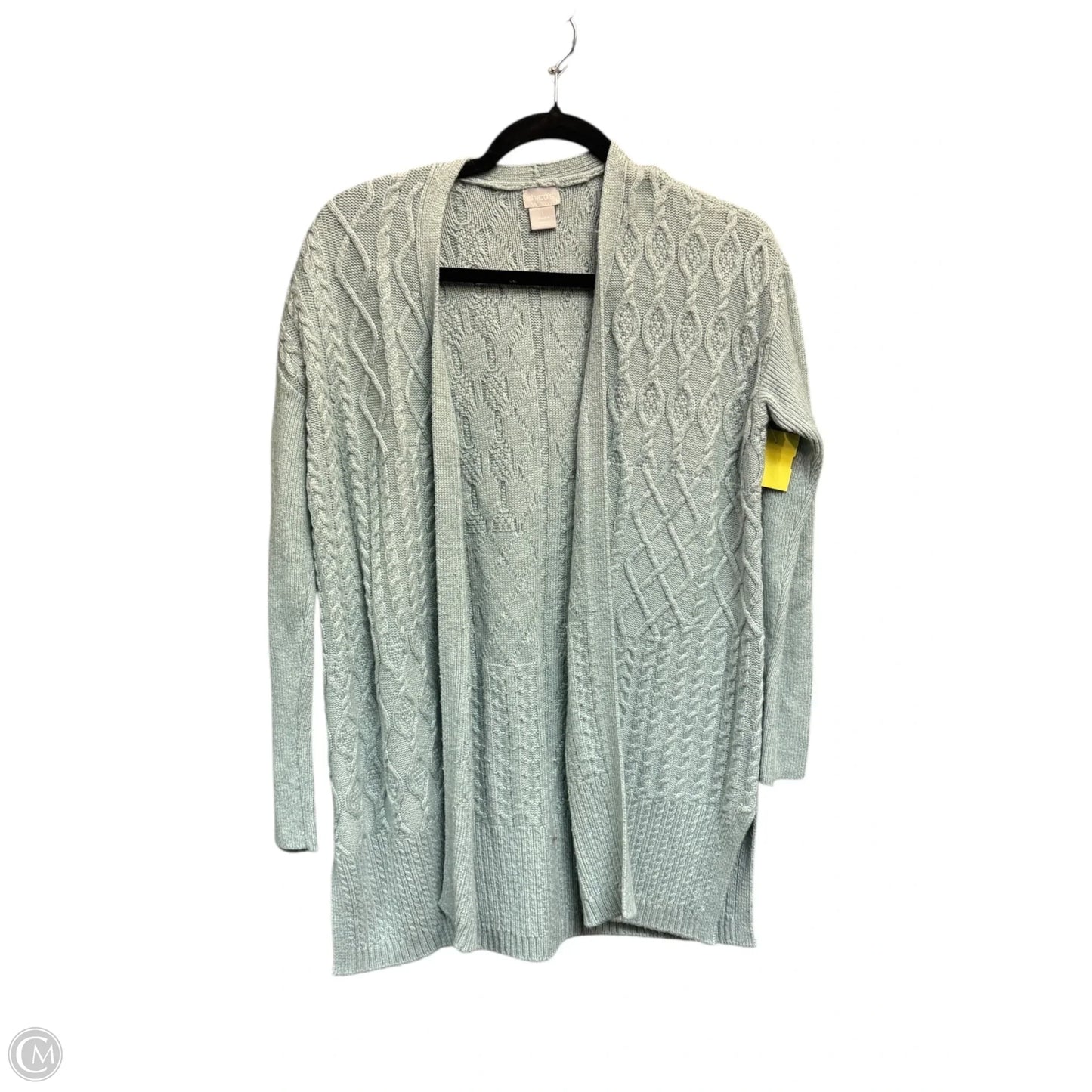 Sweater Cardigan By Chicos In Aqua, Size: M