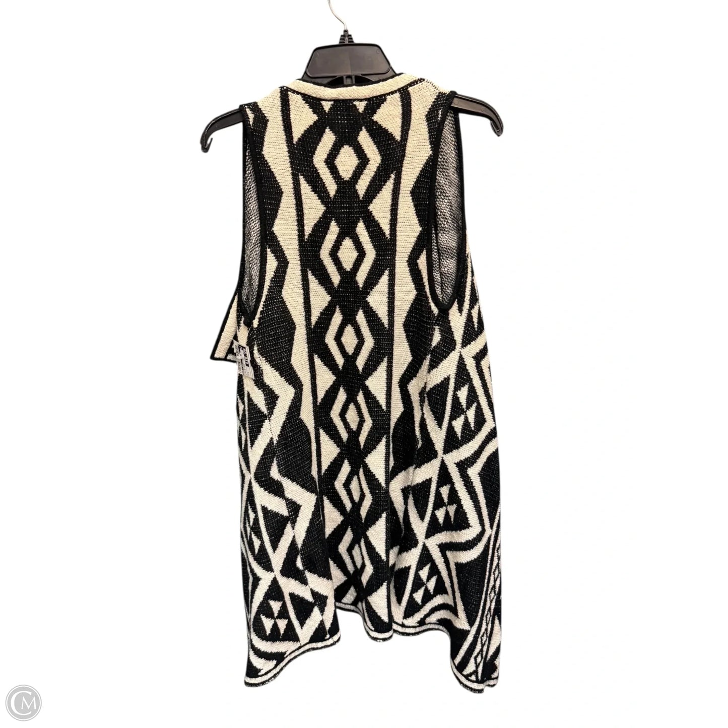 Sweater Cardigan By She + Sky In Black & Cream, Size: S