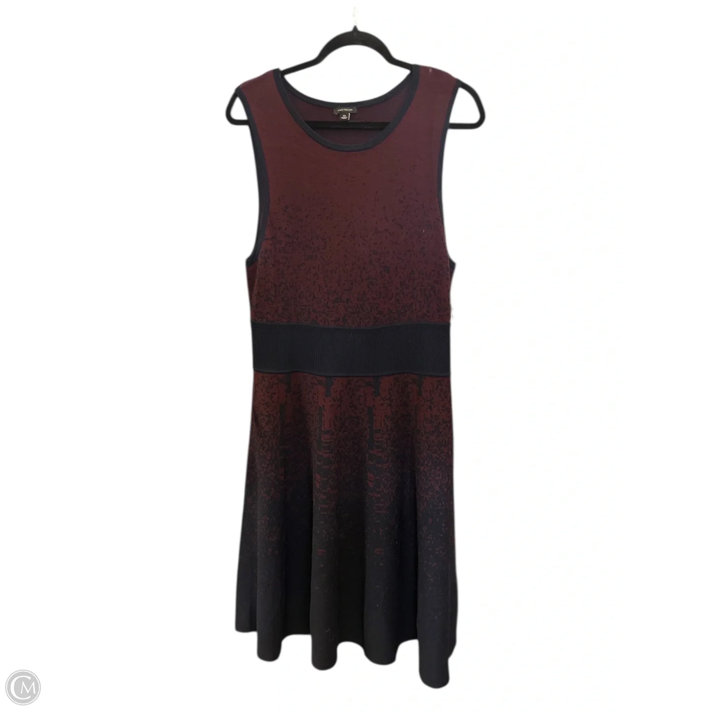 Dress Party Midi By Ann Taylor In Maroon, Size: Xl