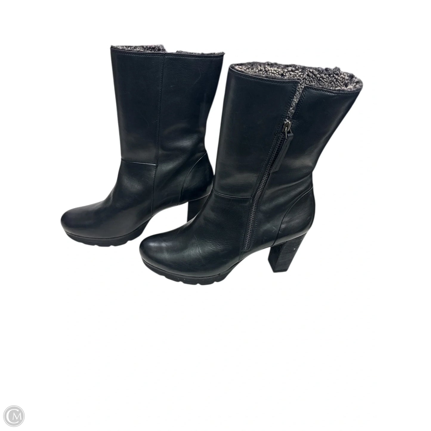 Boots Leather By Paul Green In Black, Size: 7