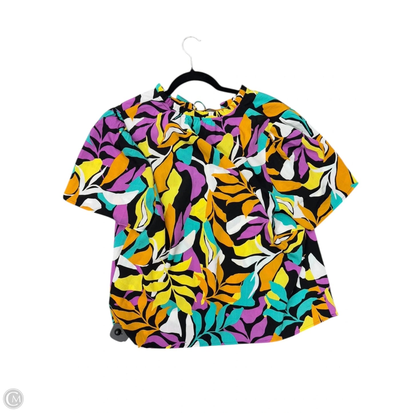 Top Short Sleeve By Nine West In Multi-colored, Size: Xl