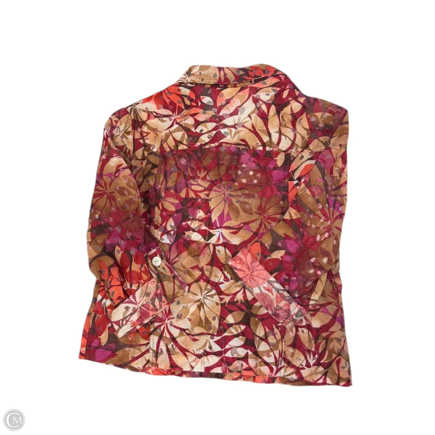 Blouse 3/4 Sleeve By Ruby Rd In Red, Size: L