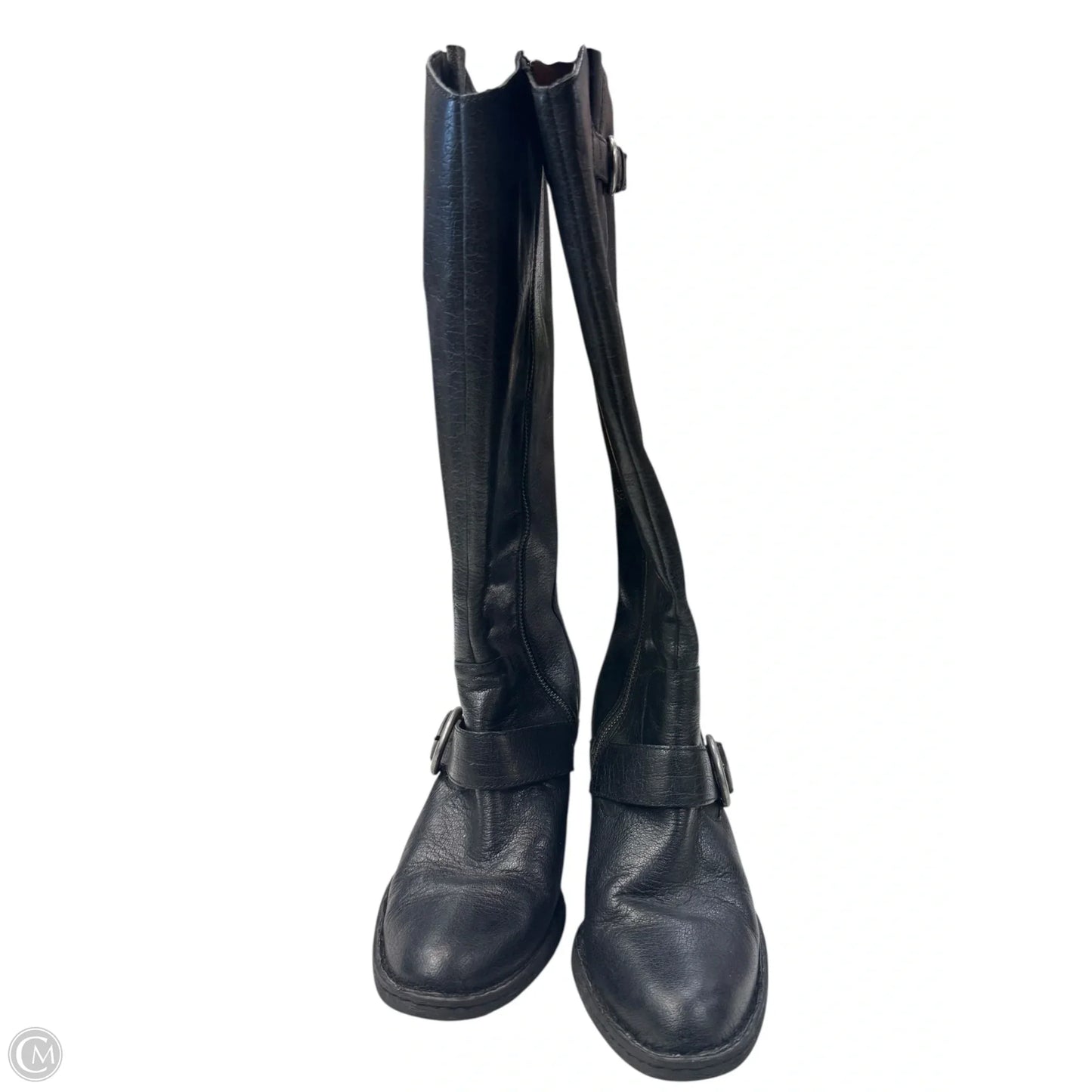 Boots Mid-calf Heels By Born In Black, Size: 9.5