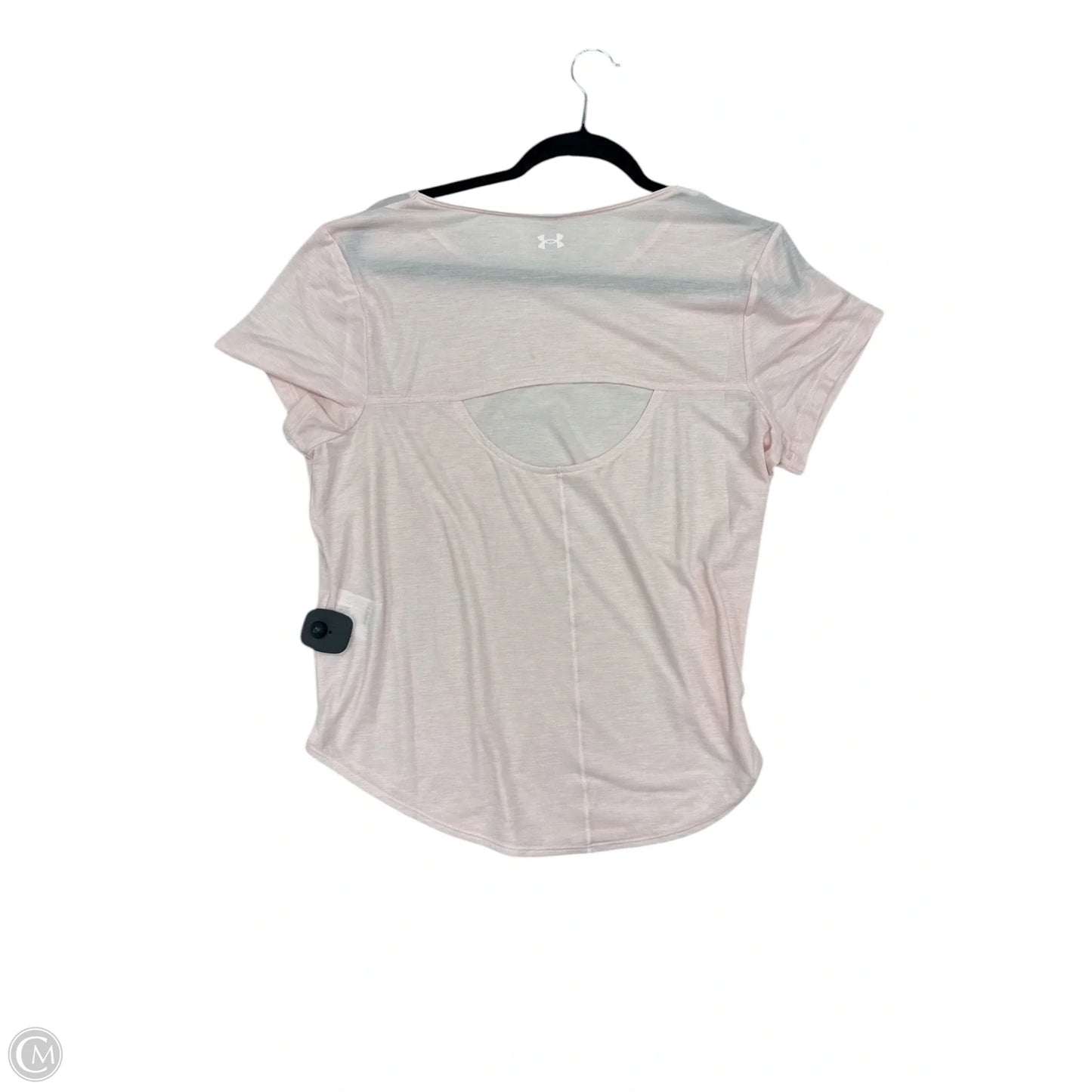 Athletic Top Short Sleeve By Under Armour In Pink, Size: L