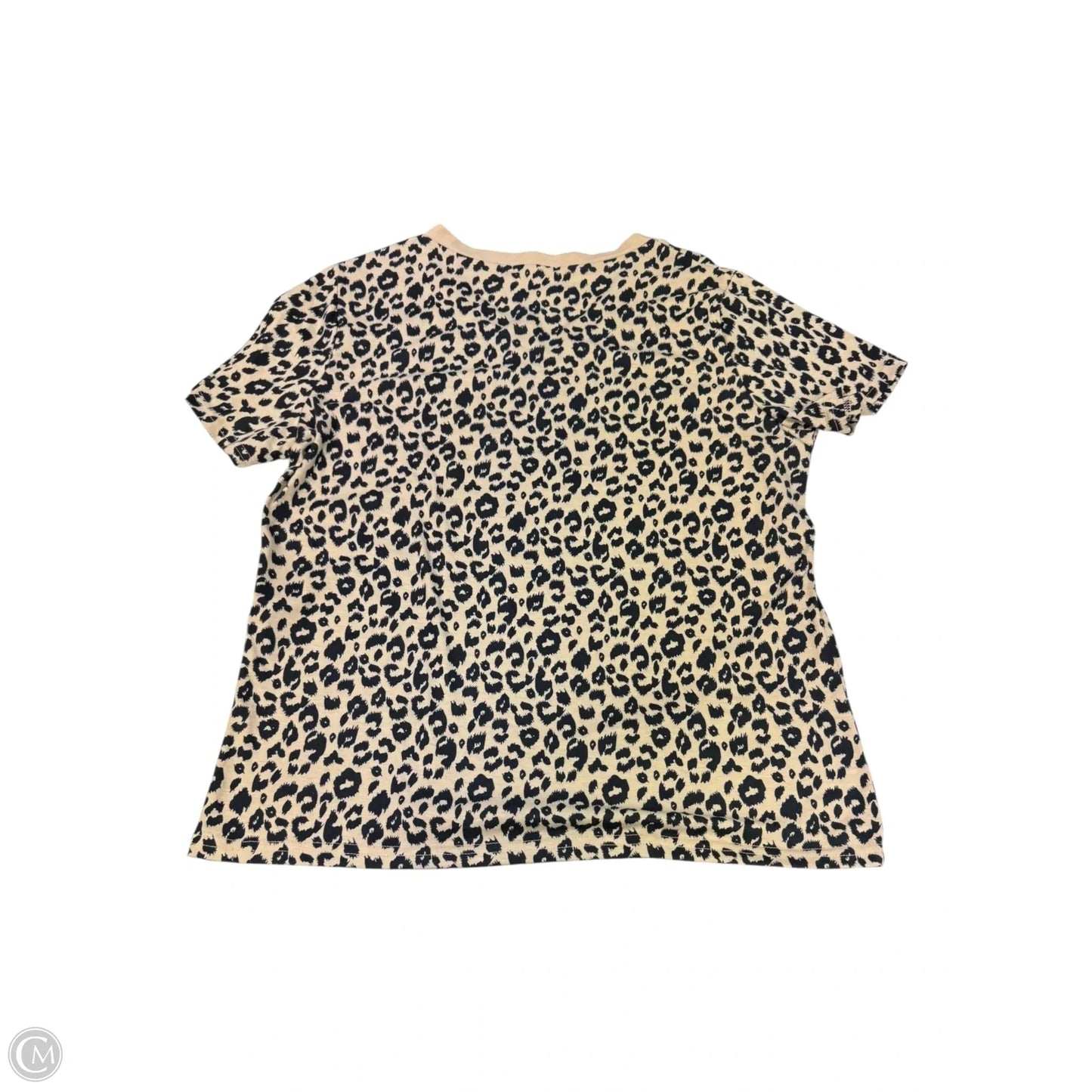 Top Short Sleeve By Clothes Mentor In Leopard Print, Size: L