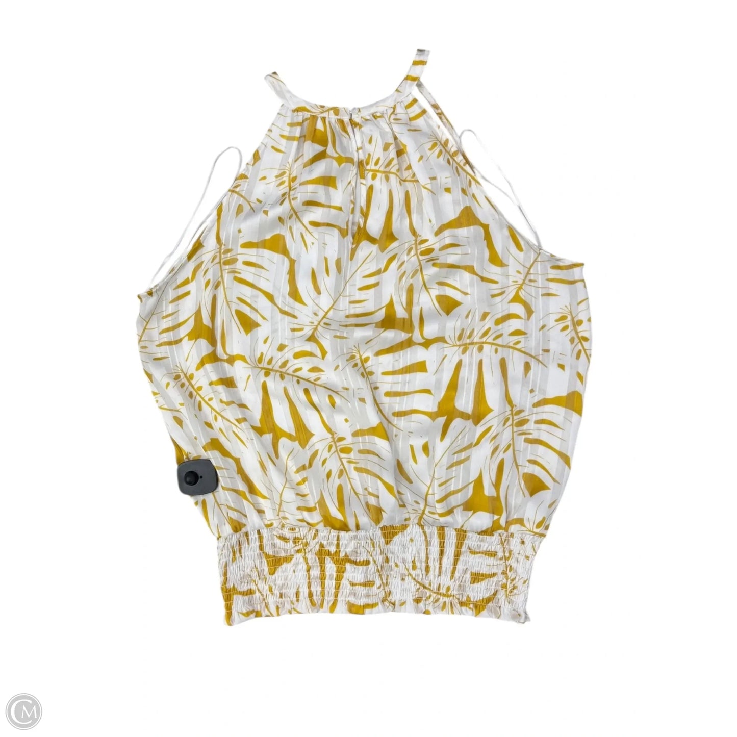 Top Sleeveless By Joie In White & Yellow, Size: L