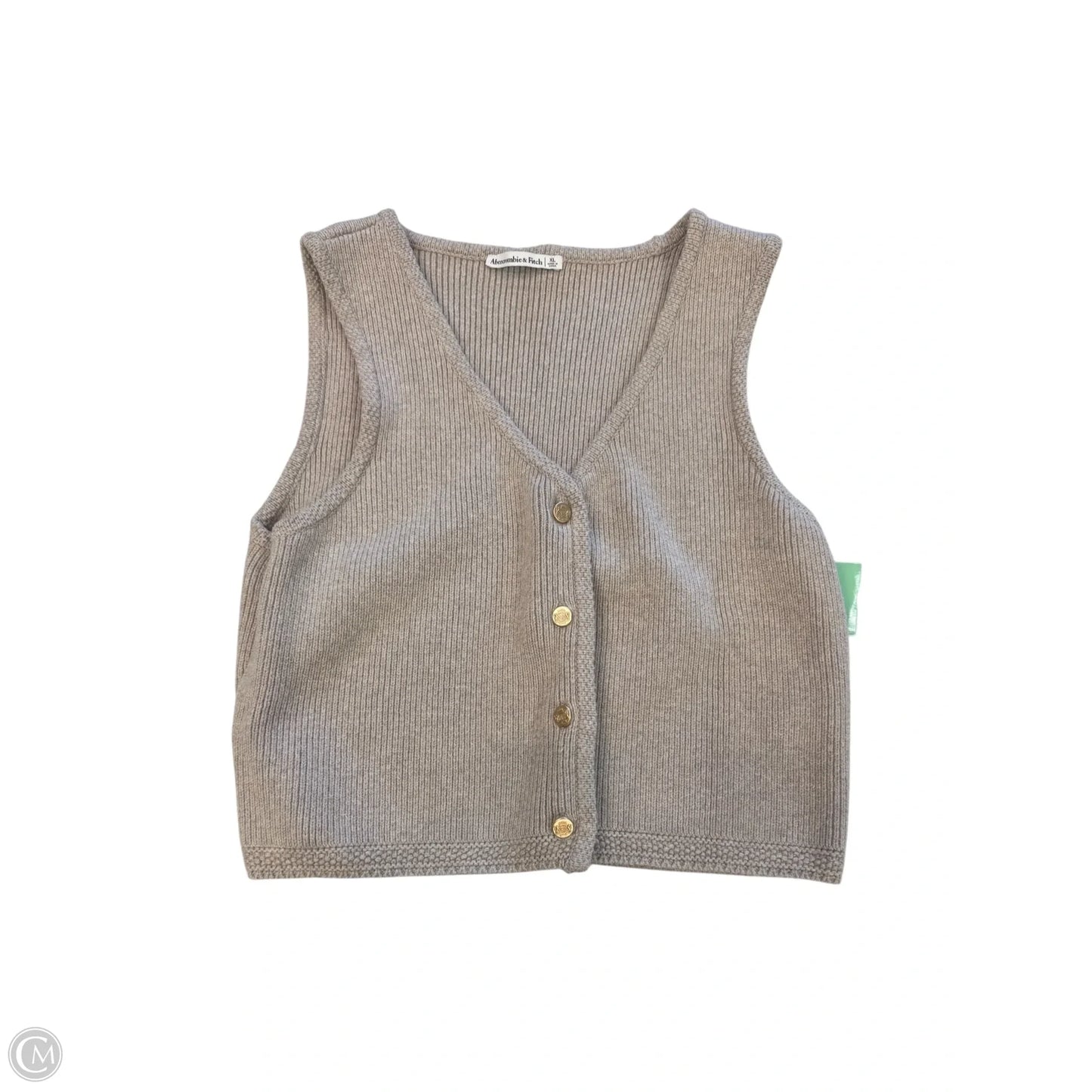 Vest Sweater By Abercrombie And Fitch In Beige, Size: Xl