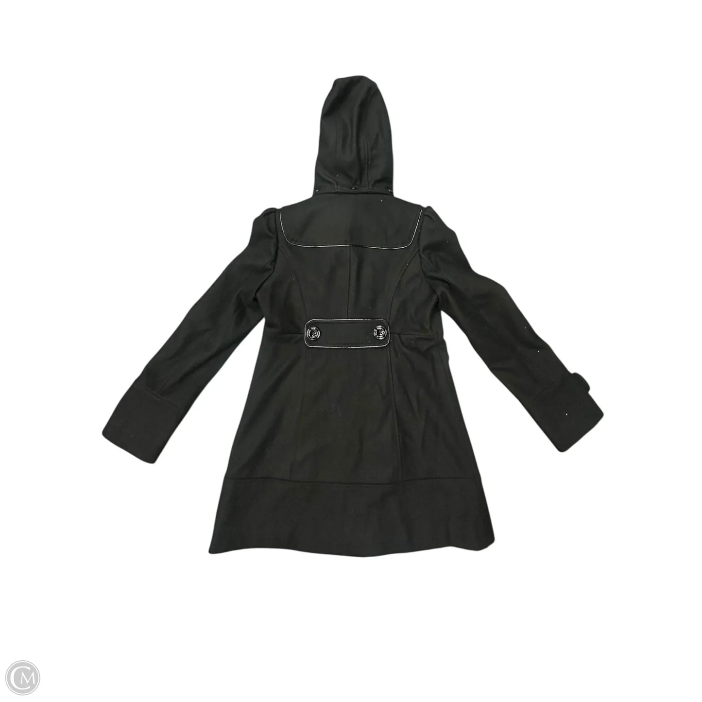 Coat Trench Coat By Guess In Black, Size: M