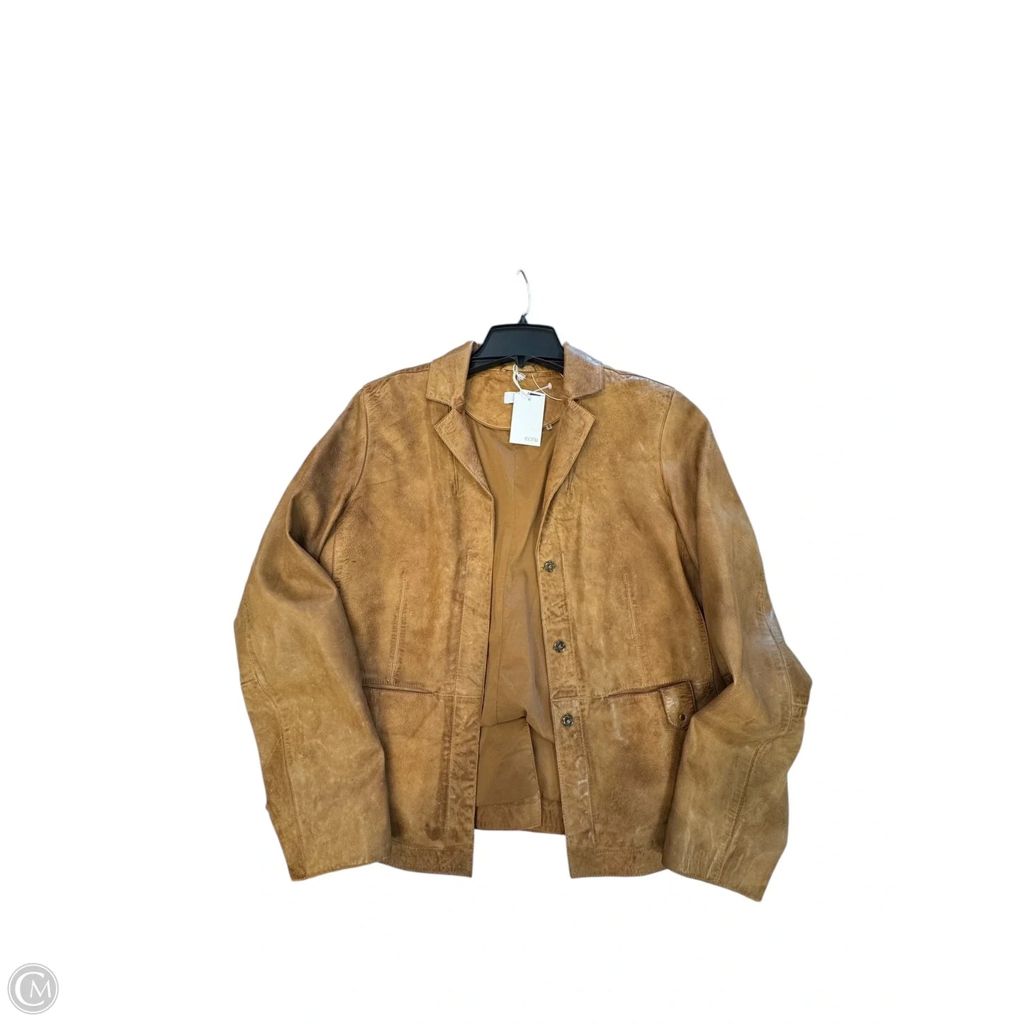 Jacket Leather By Cmb In Brown, Size: L