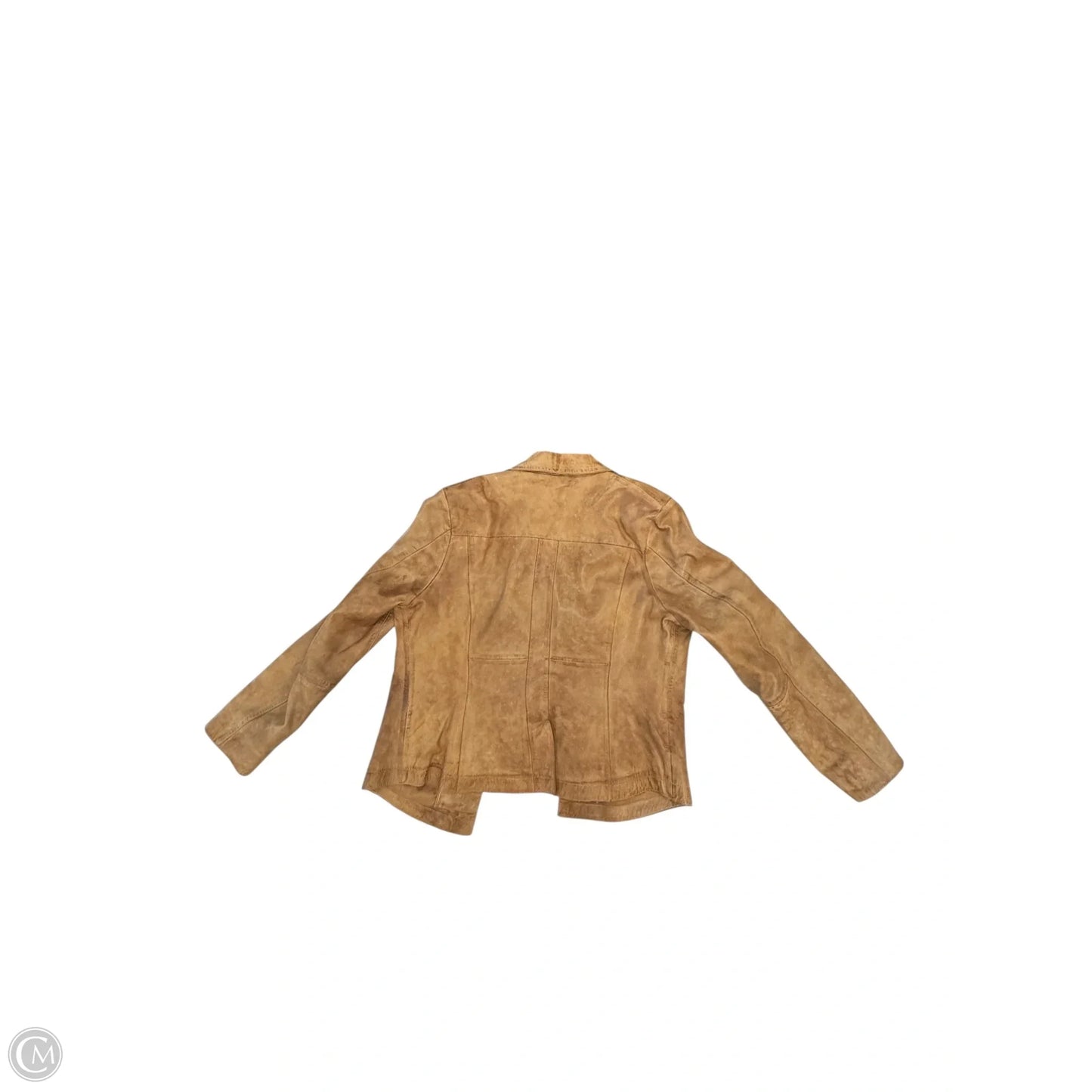 Jacket Leather By Cmb In Brown, Size: L