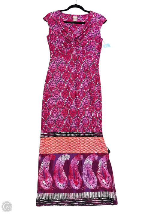 Dress Casual Maxi By Chicos In Pink & Purple, Size: 4