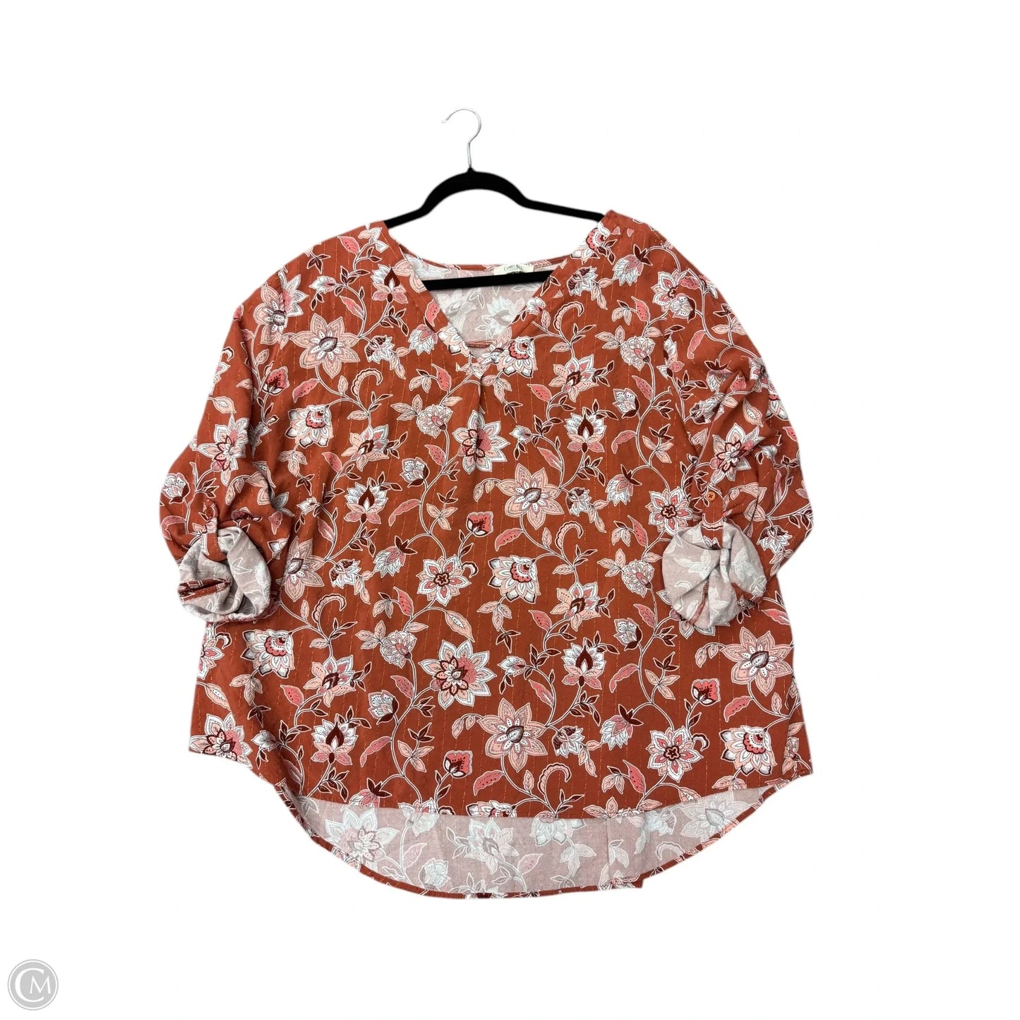 Top Short Sleeve By Clothes Mentor In Orange, Size: 4x