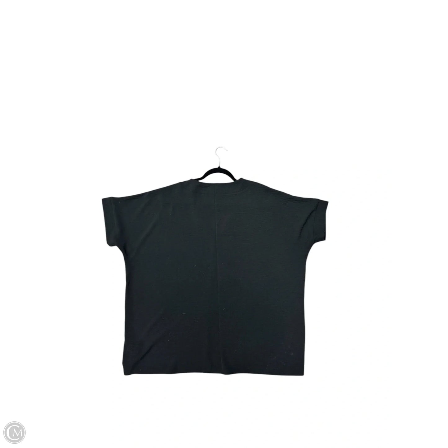 Blouse Short Sleeve By Zenana Outfitters In Black, Size: S