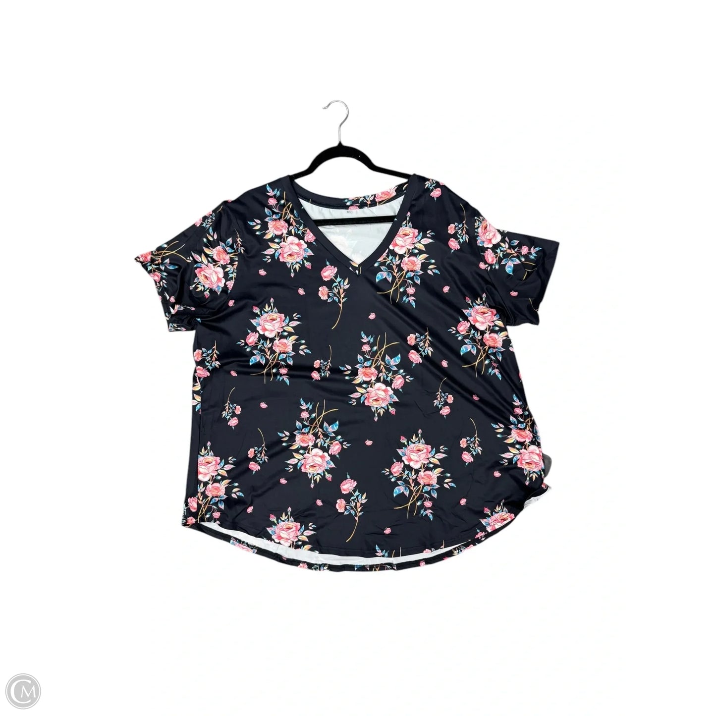 Top Short Sleeve By Cme In Black, Size: 4x