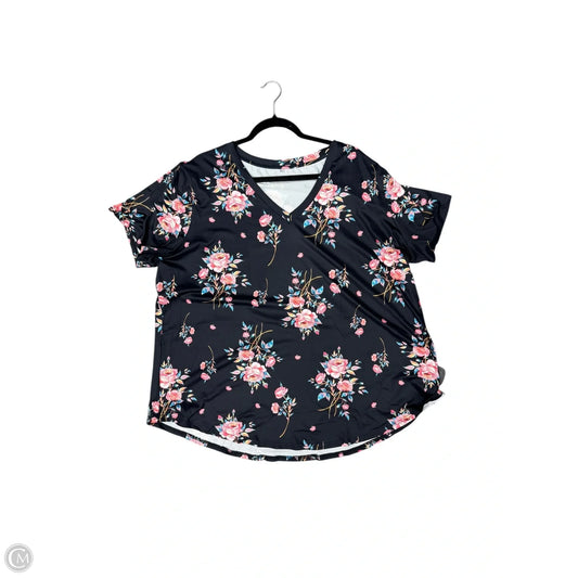 Top Short Sleeve By Cme In Black, Size: 4x