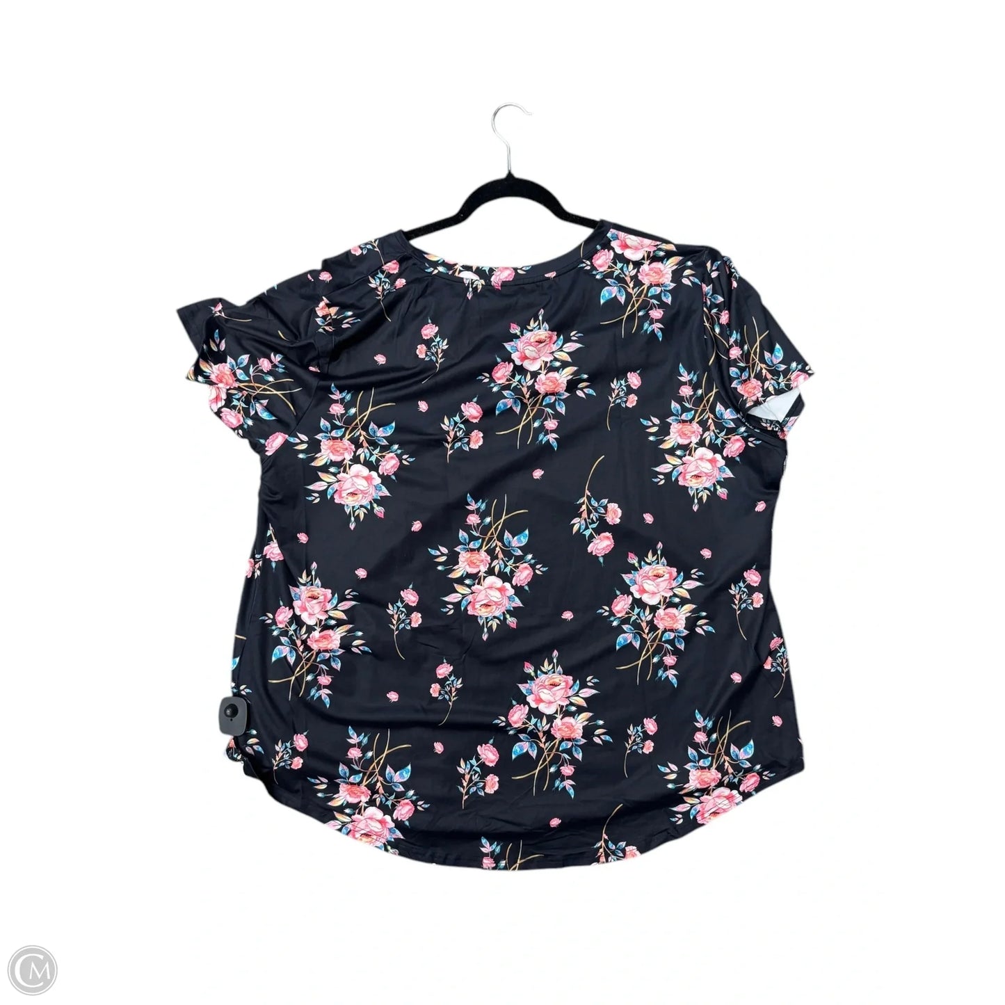 Top Short Sleeve By Cme In Black, Size: 4x