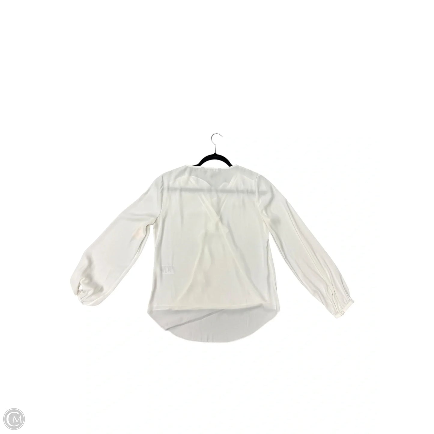 Blouse Long Sleeve By White House Black Market In Ivory, Size: S