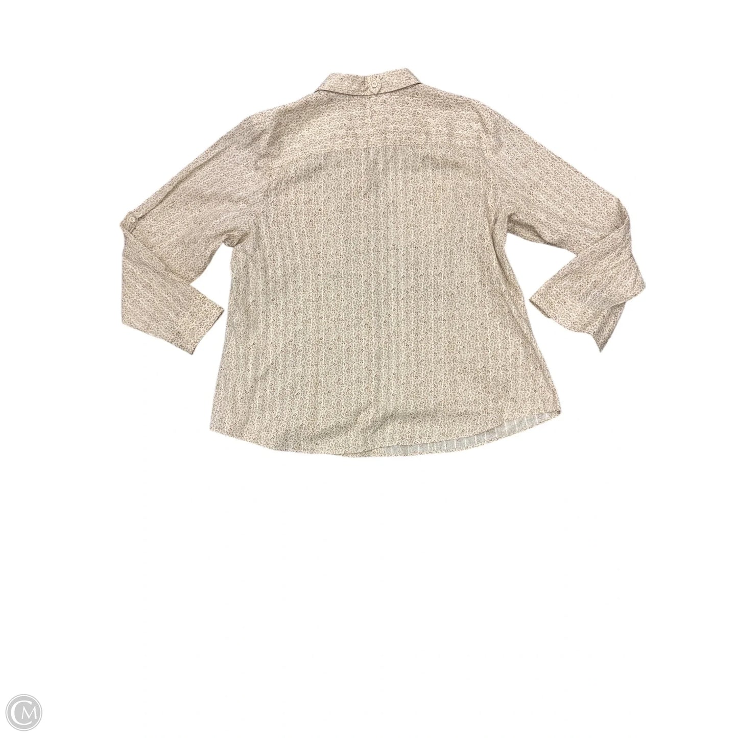 Blouse Long Sleeve By Ruff Hewn In Tan, Size: 3x