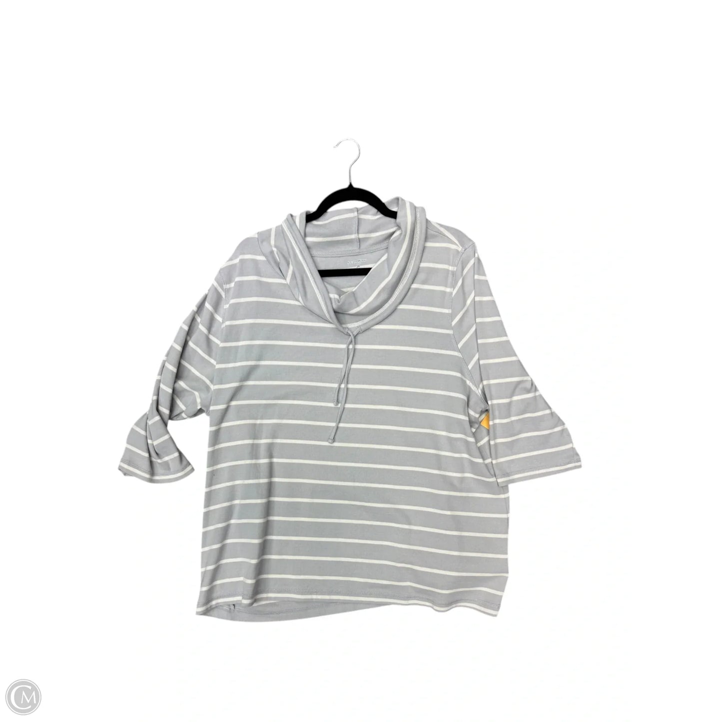 Top Short Sleeve By Studio Works In Grey, Size: 3x