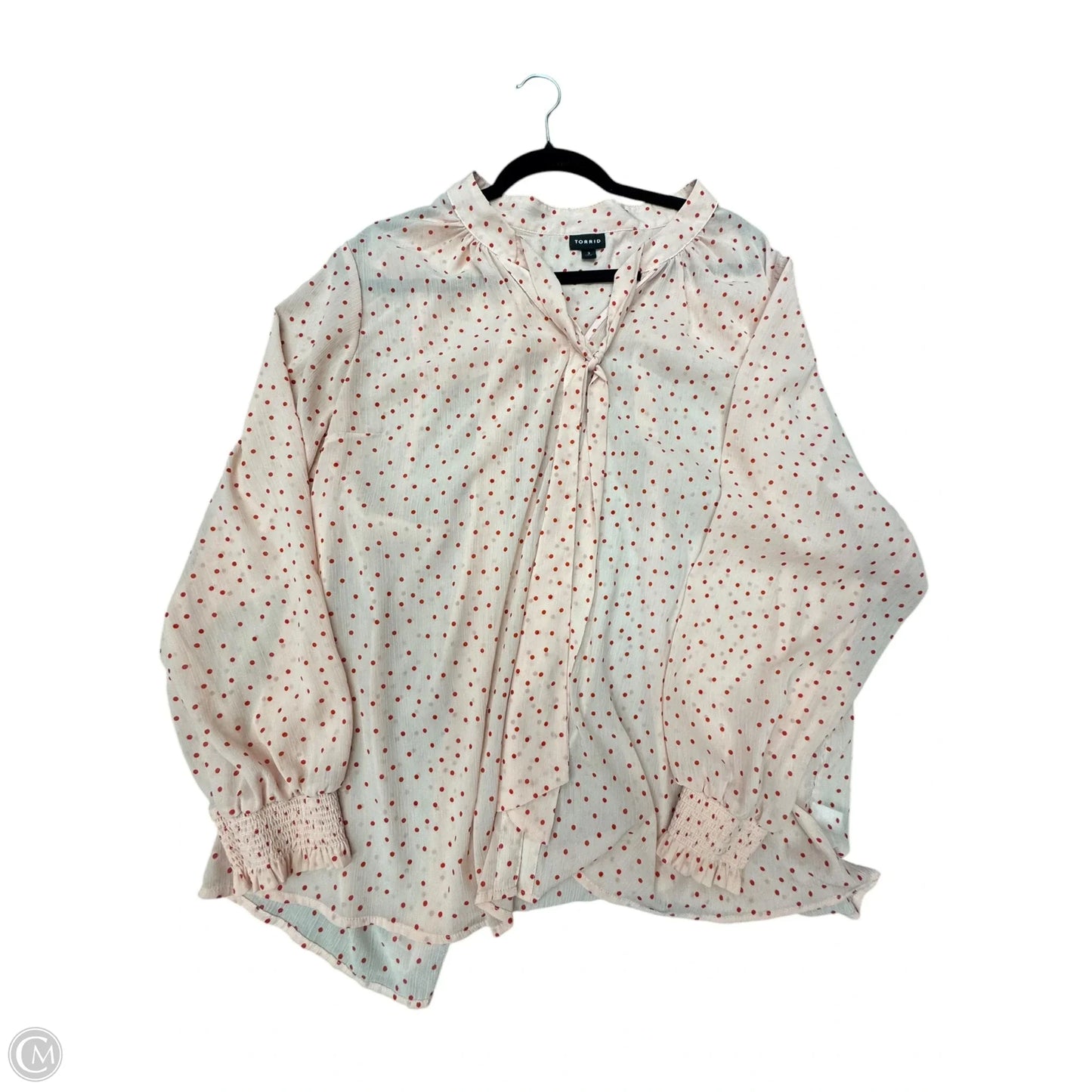Blouse Long Sleeve By Torrid In Pink, Size: 3x