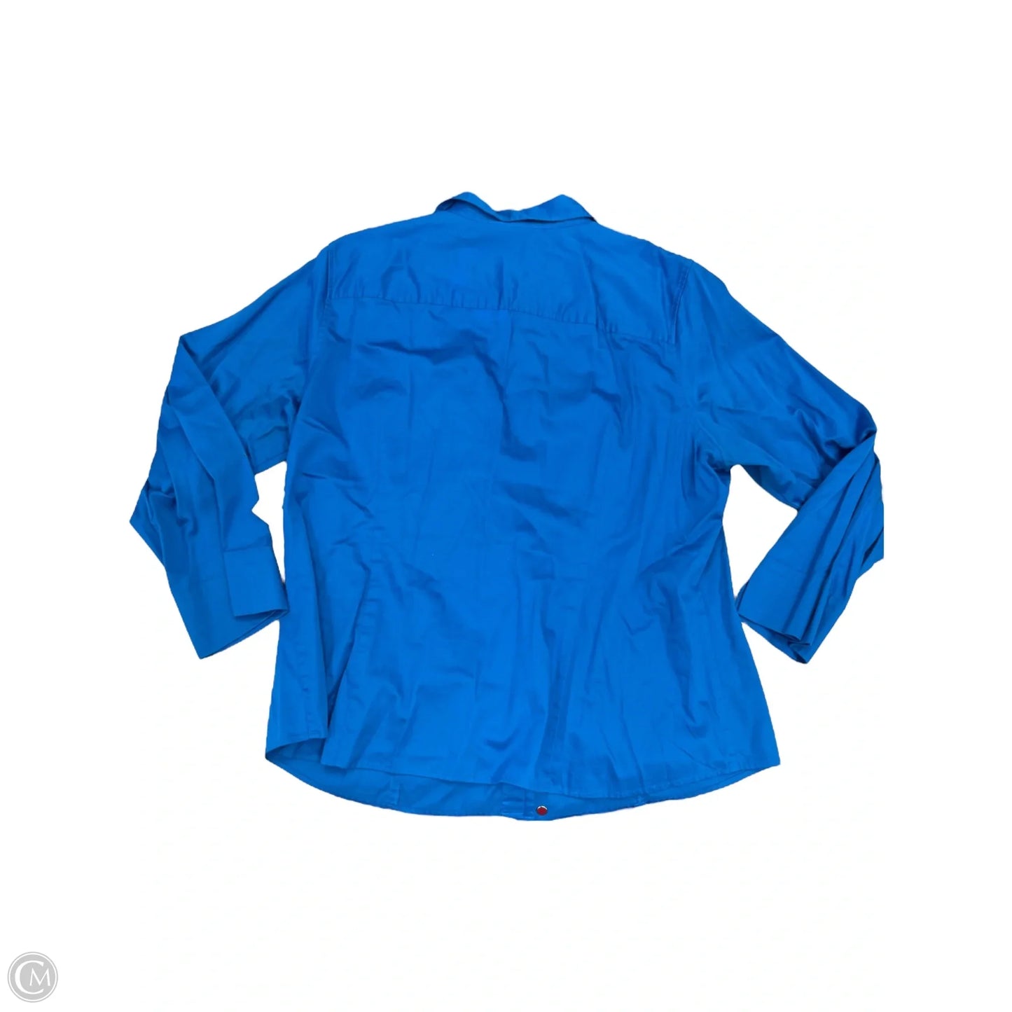 Blouse Long Sleeve By Jones New York In Blue, Size: 2x
