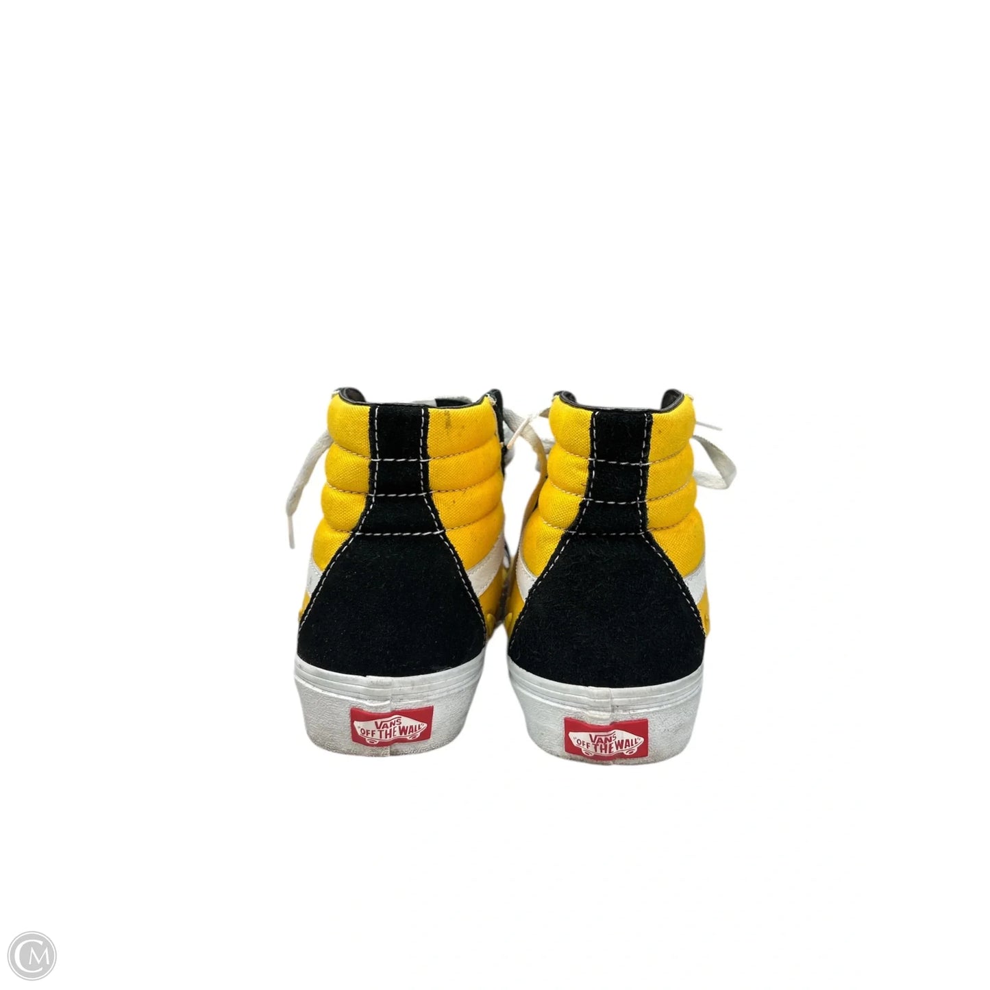Shoes Sneakers By Vans In Black & Yellow, Size: 8.5