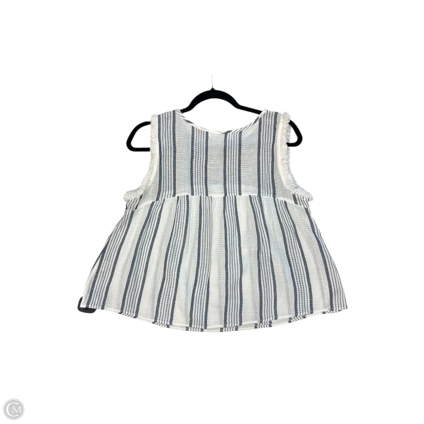 Top Sleeveless By Lovestitch In Blue & White, Size: M