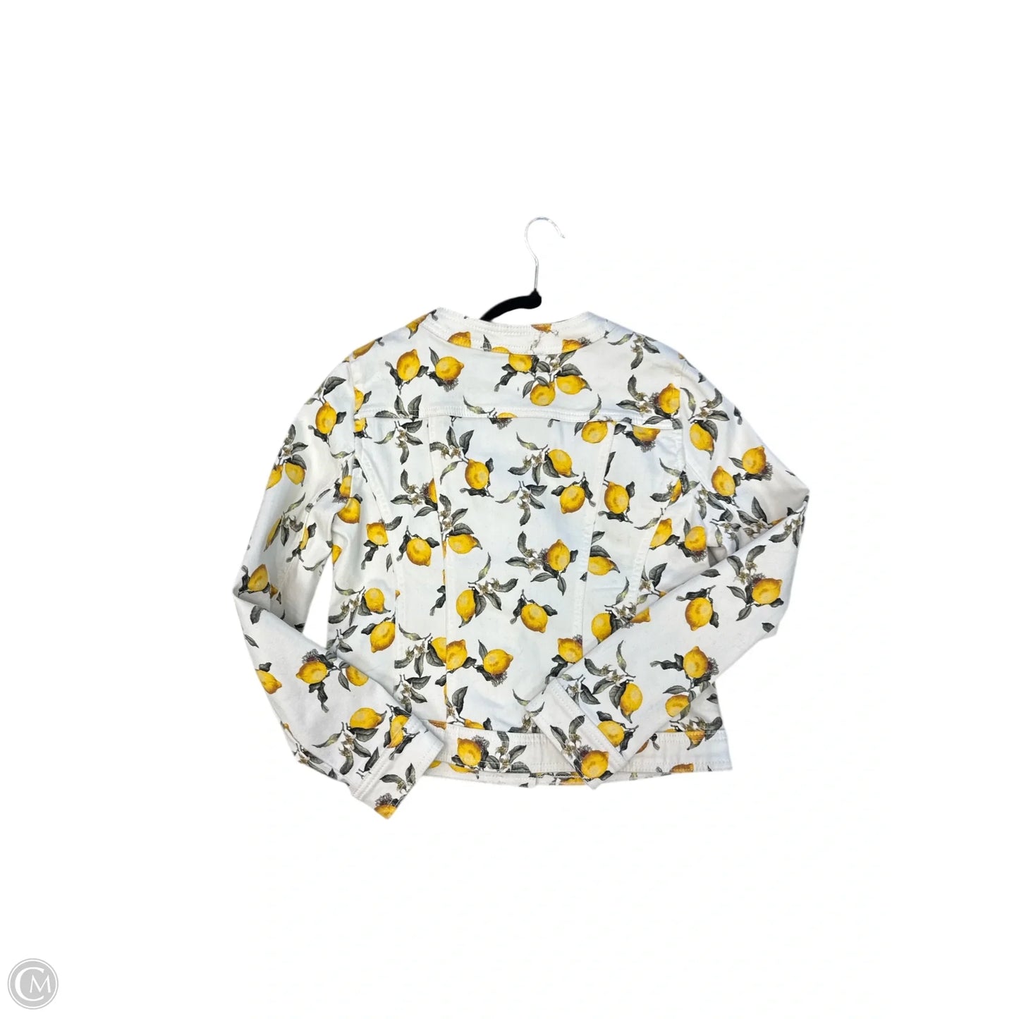 Jacket Denim By White House Black Market In White & Yellow, Size: Sp