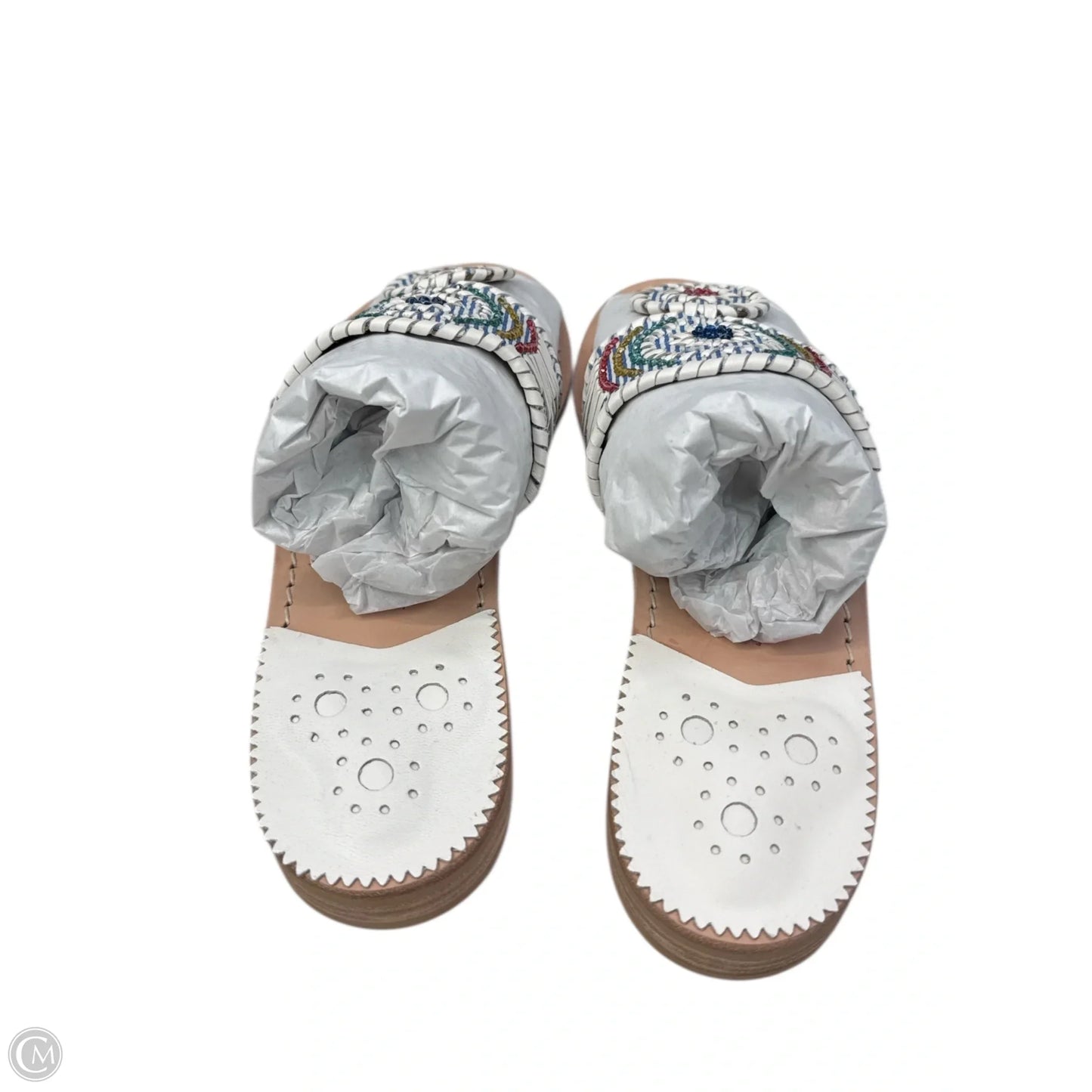 Sandals Flats By Jack Rogers In Blue & White, Size: 6.5