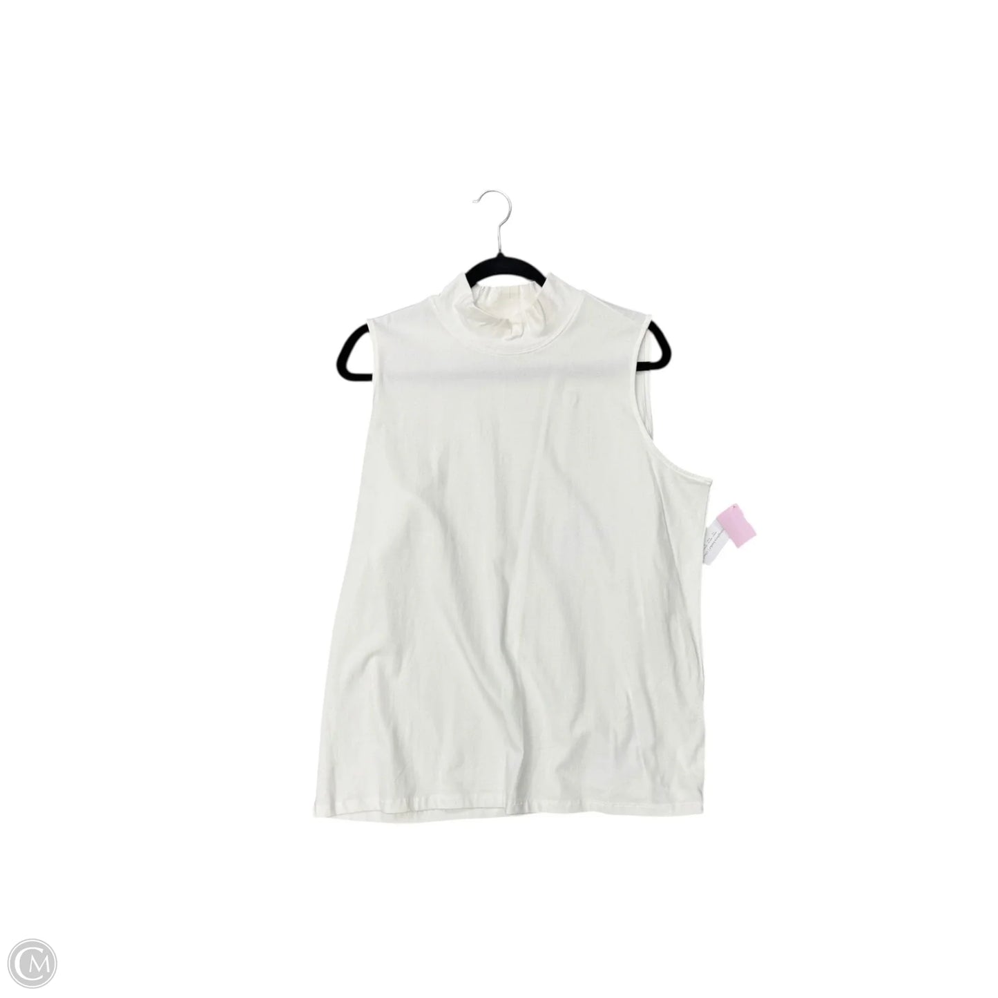 Top Sleeveless By Cj Banks In White, Size: 1x
