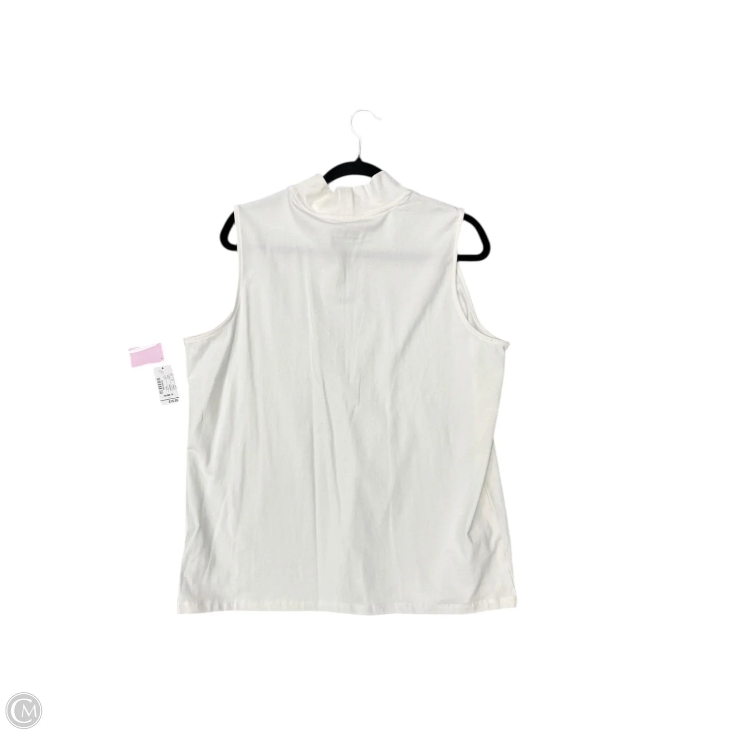 Top Sleeveless By Cj Banks In White, Size: 1x
