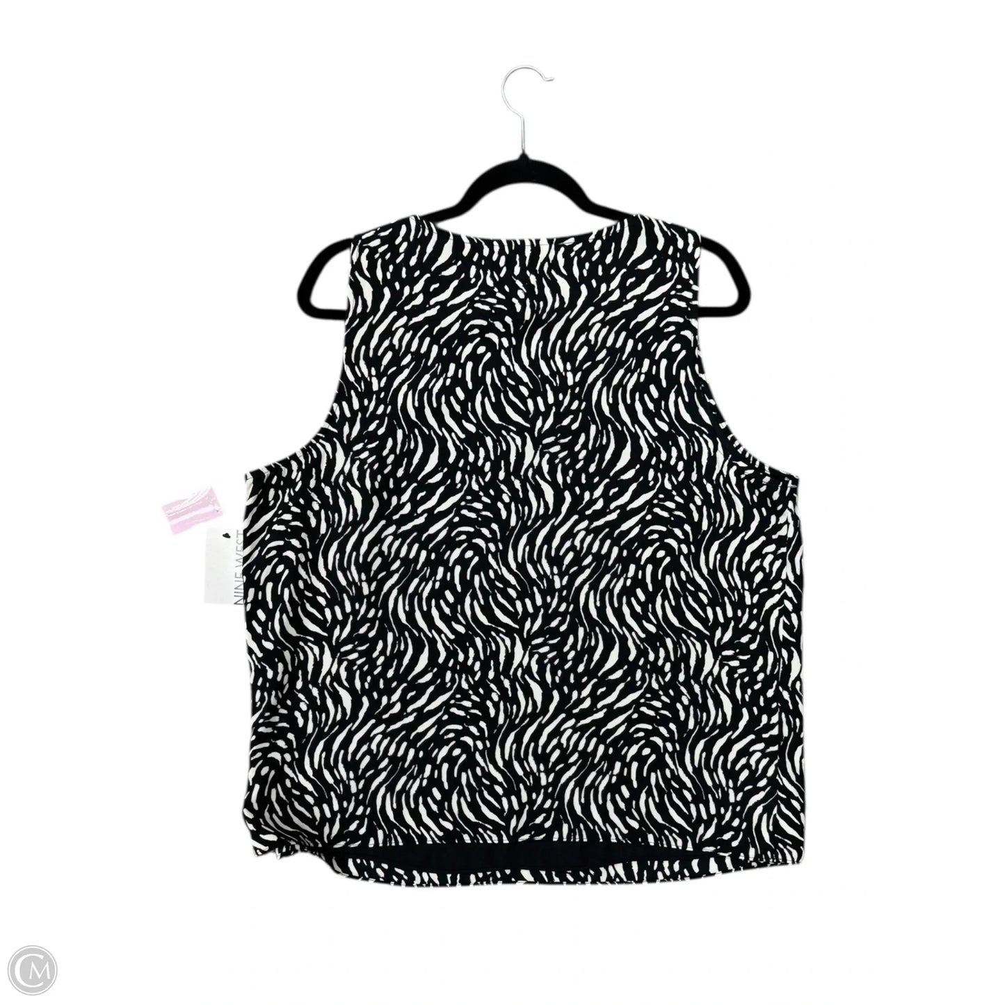Blouse Sleeveless By Nine West Apparel In Zebra Print, Size: Xl