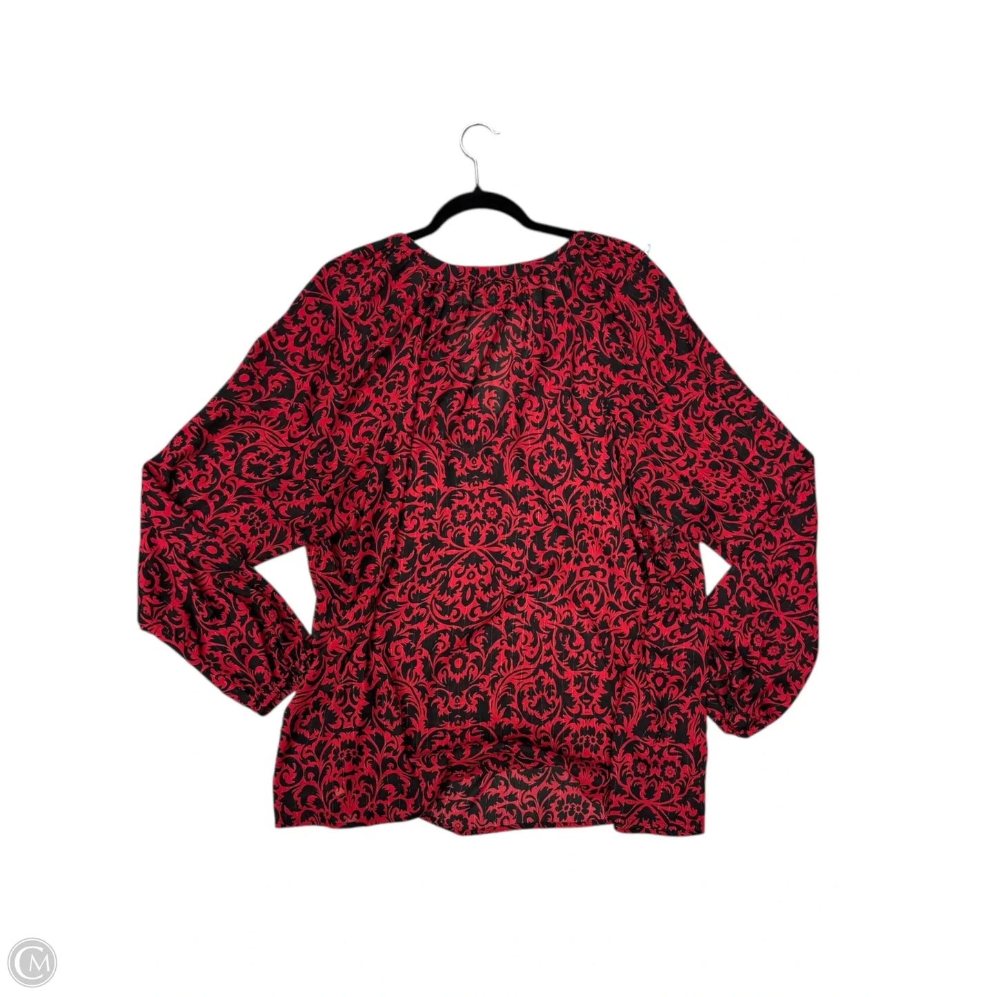 Blouse Long Sleeve By Torrid In Red, Size: 2x