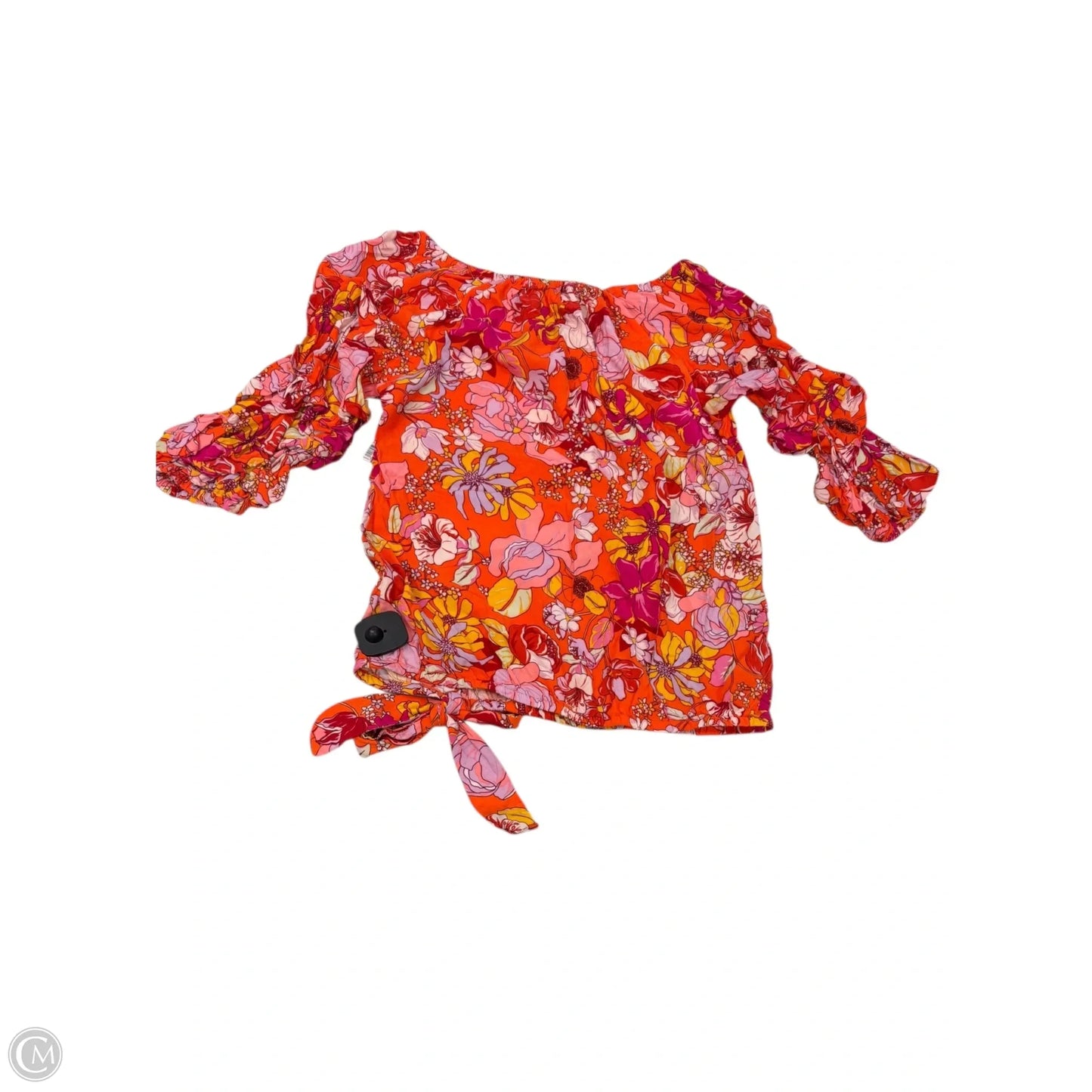 Blouse Short Sleeve By Vince Camuto In Pink, Size: M