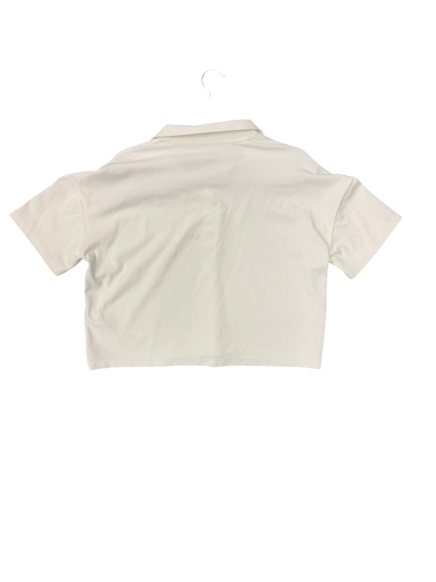 Athletic Top Short Sleeve By Dkny In White, Size: L
