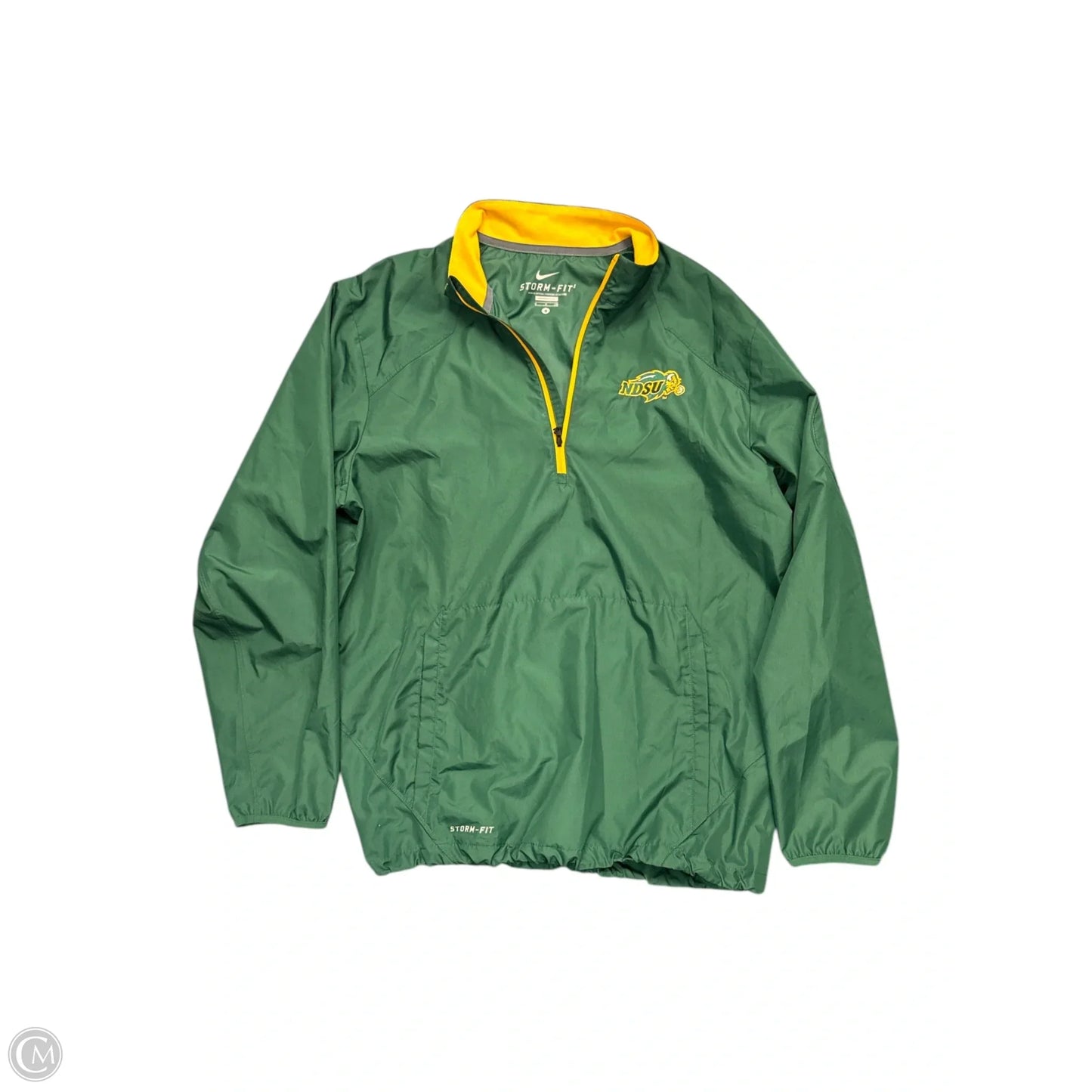 Jacket Windbreaker By Nike Apparel In Green & Yellow, Size: S