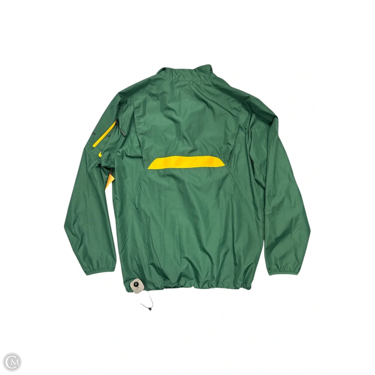 Jacket Windbreaker By Nike Apparel In Green & Yellow, Size: S