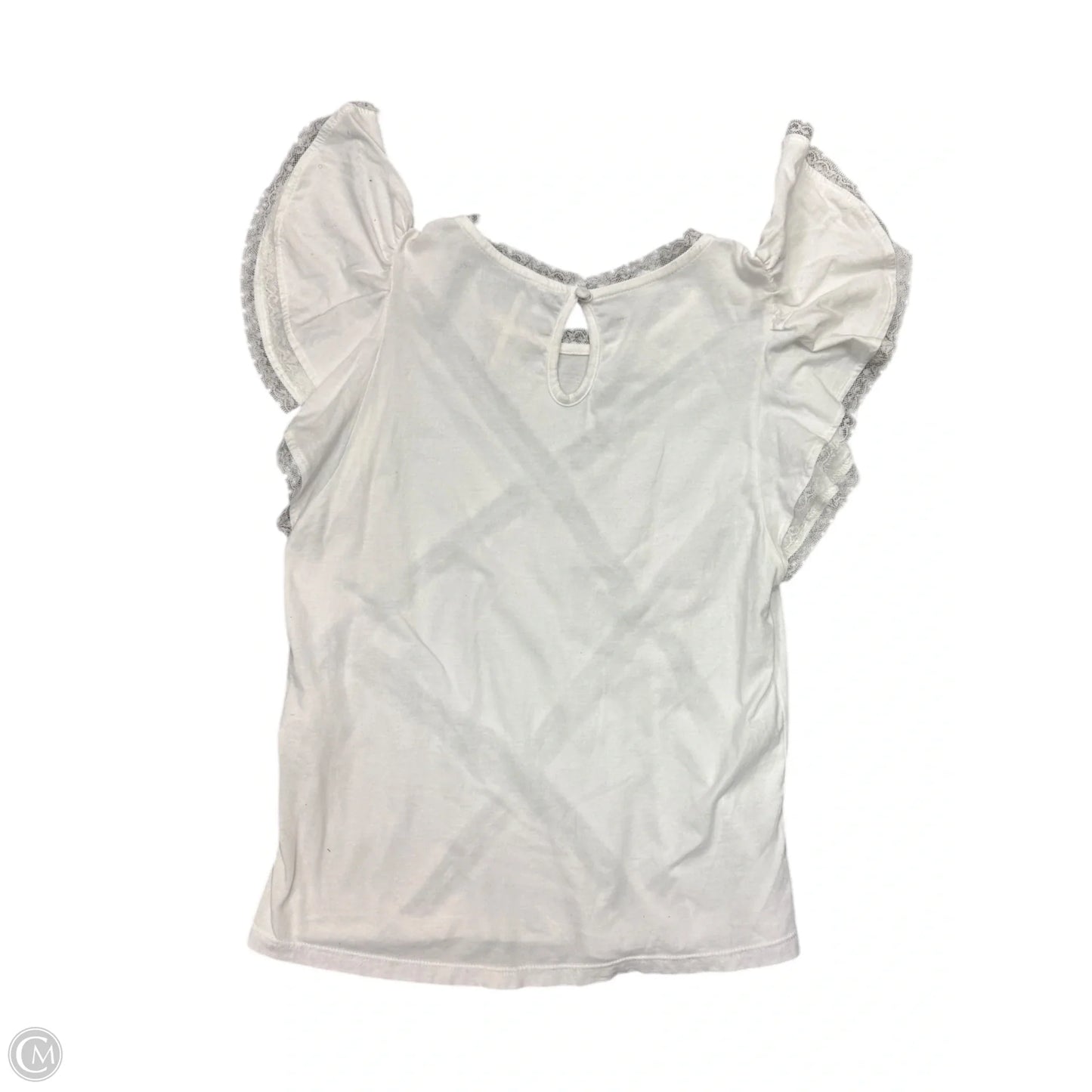 Top Short Sleeve By Anthropologie In White, Size: S