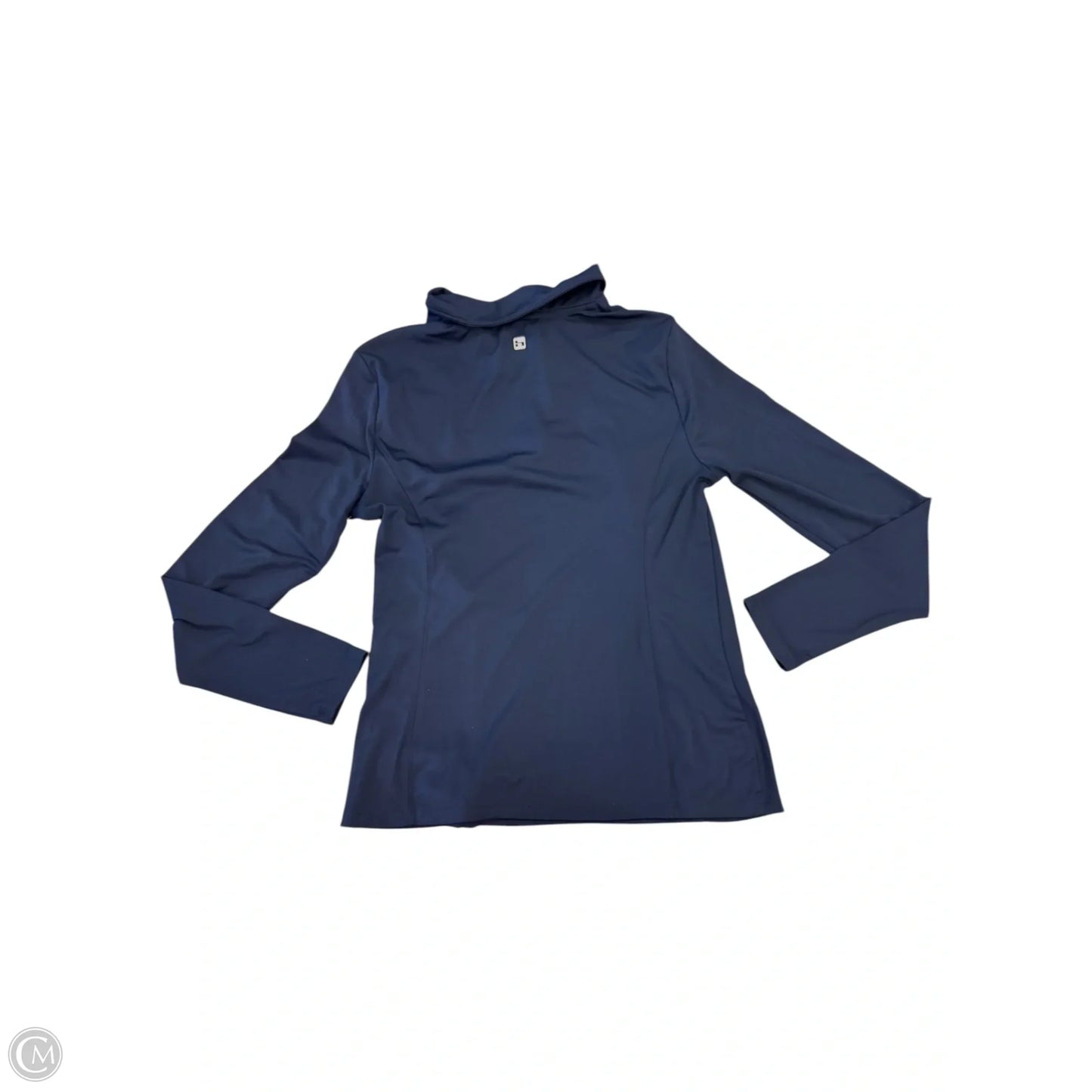 Athletic Top Long Sleeve Collar By Hind In Navy, Size: S