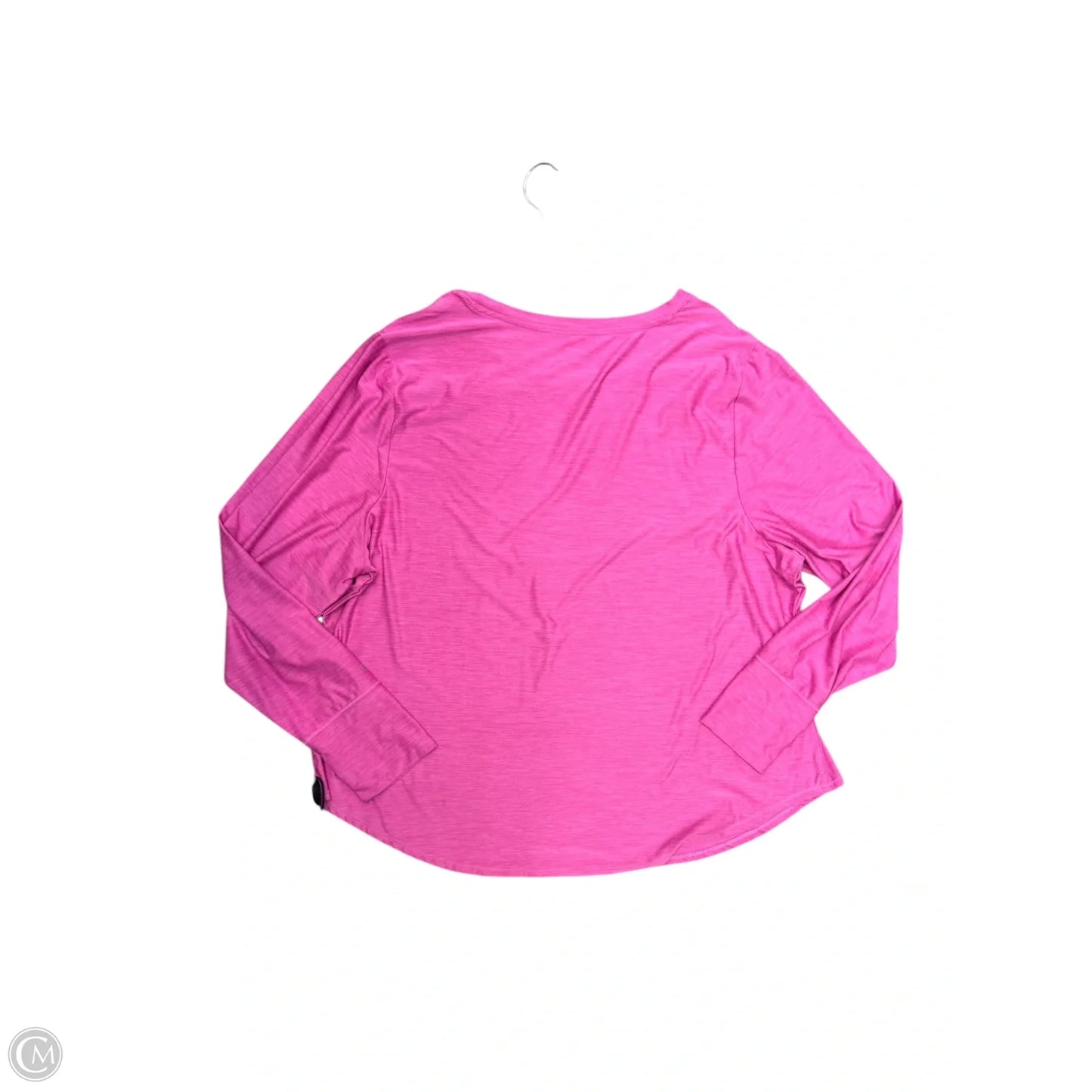 Athletic Top Long Sleeve Collar By Dsg Outerwear In Pink, Size: 2x