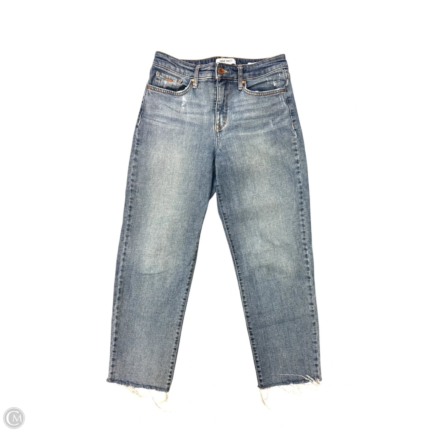 Jeans Straight By Nine West In Blue Denim, Size: 6