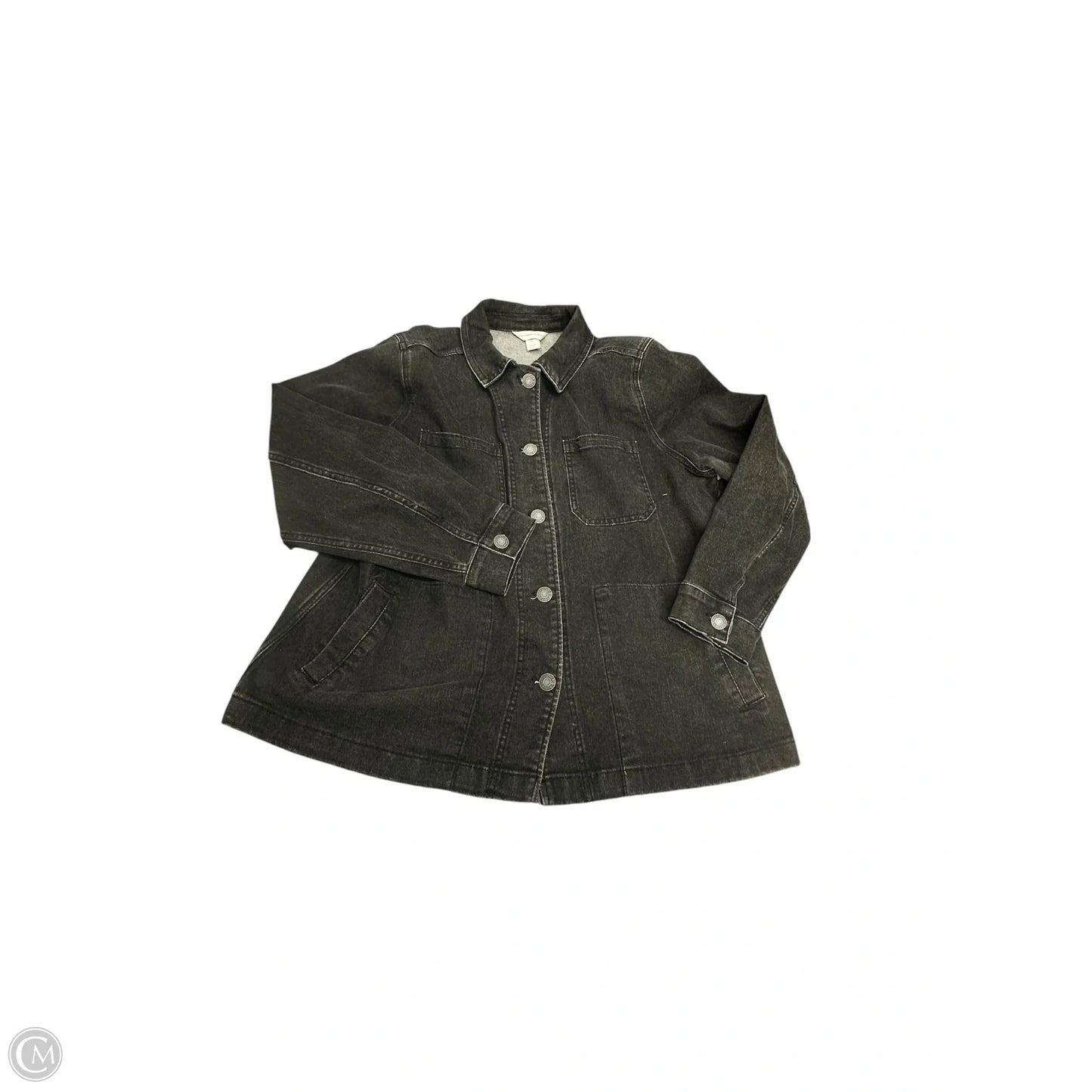 Jacket Denim By Christopher And Banks In Black, Size: Xl