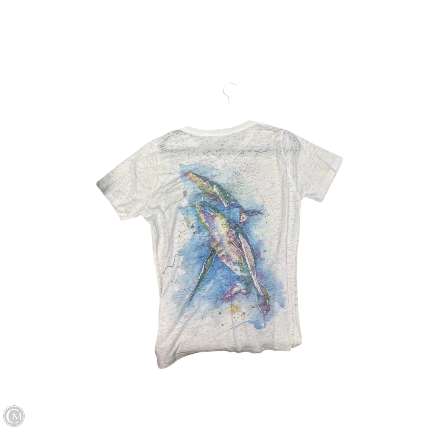 Top Short Sleeve By Clothes Mentor In White, Size: L