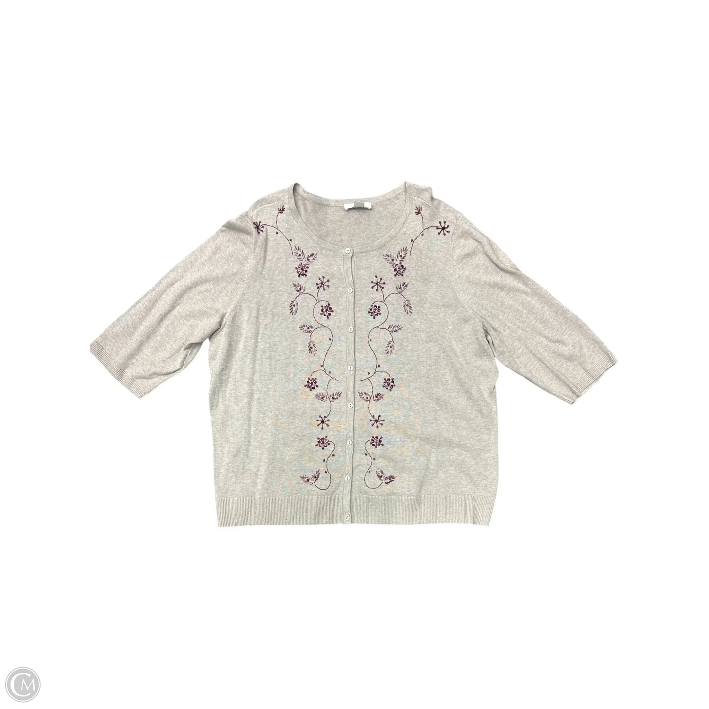 Cardigan By Cj Banks In Tan, Size: 3x