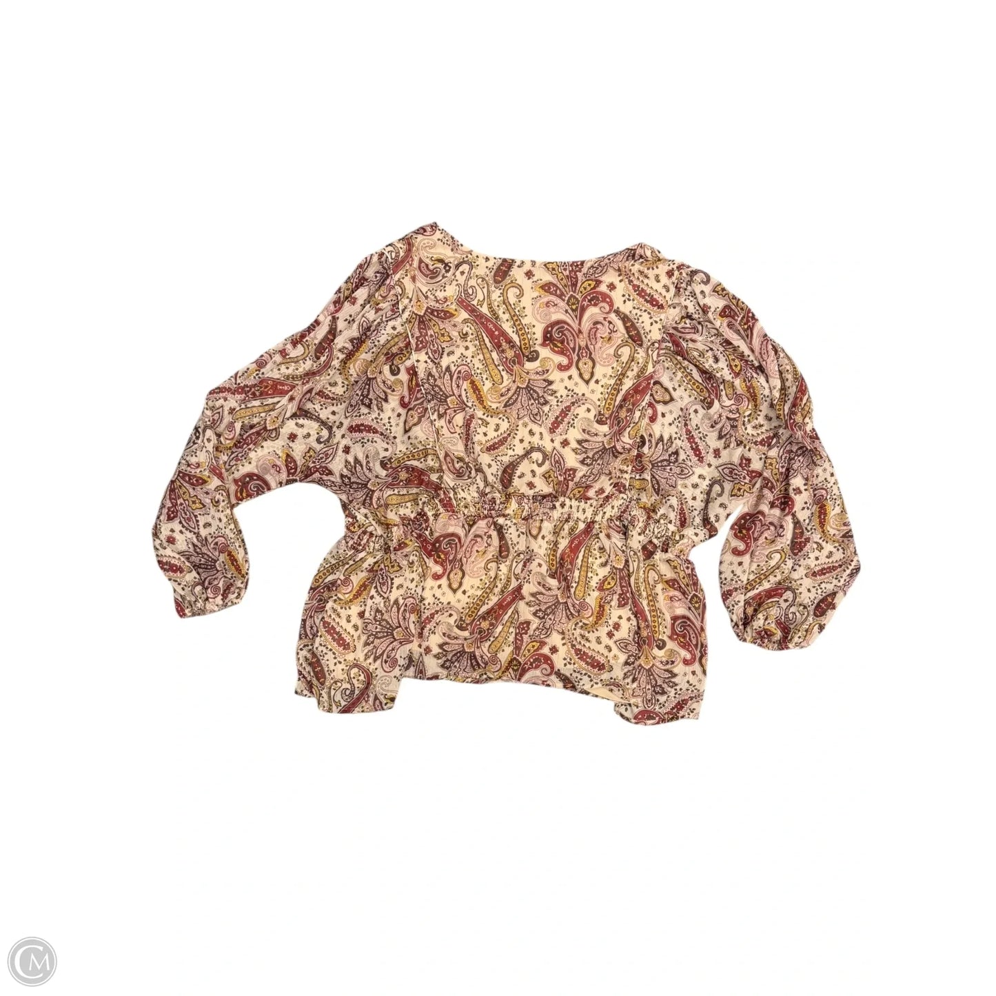 Blouse Long Sleeve By Maurices In Tan, Size: 3x