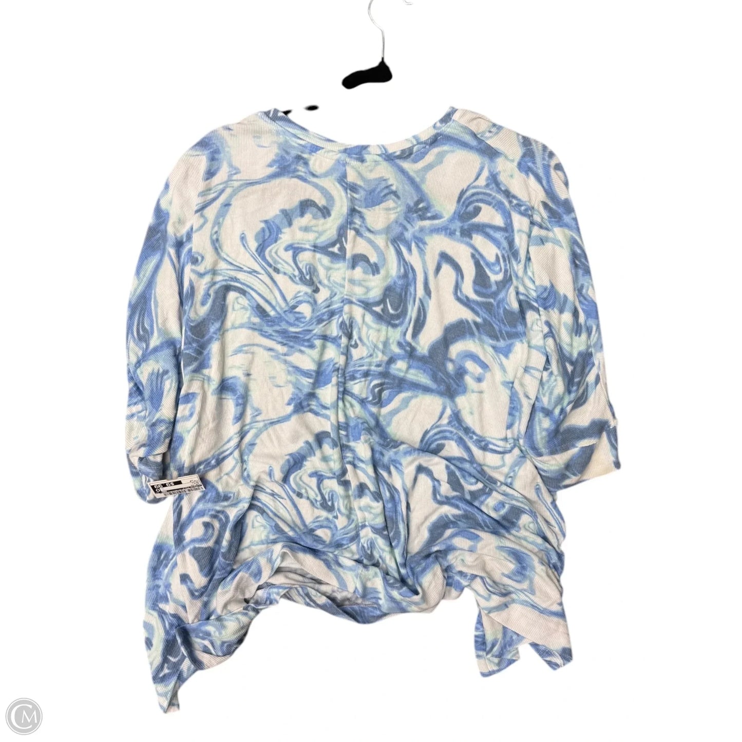 Top Short Sleeve By Laurie Felt In Blue, Size: Lp