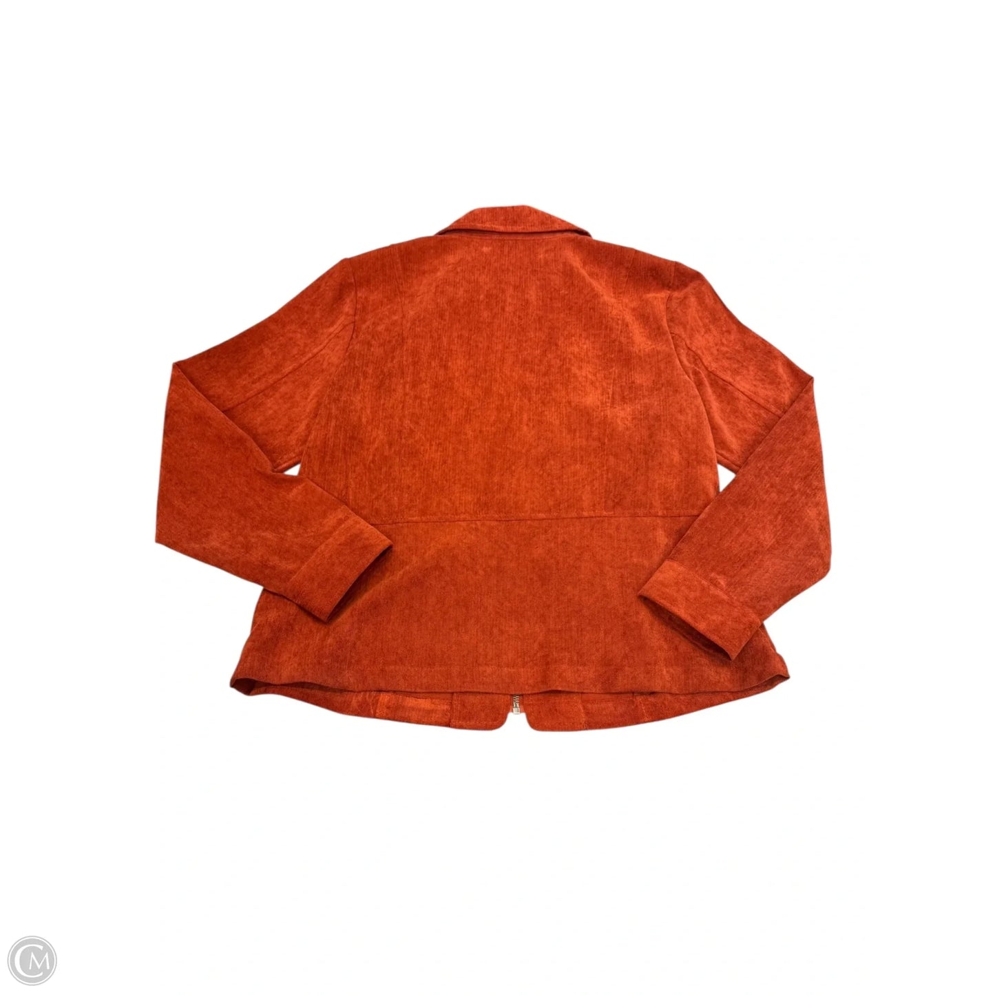Jacket Shirt By Christopher And Banks In Orange, Size: M