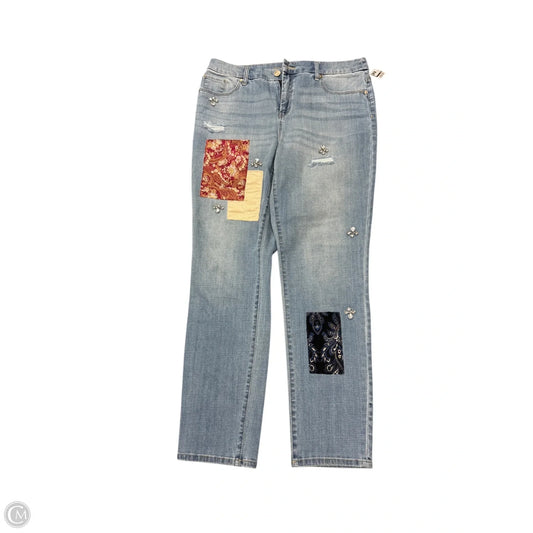 Jeans Boyfriend By Chicos In Blue Denim, Size: 10